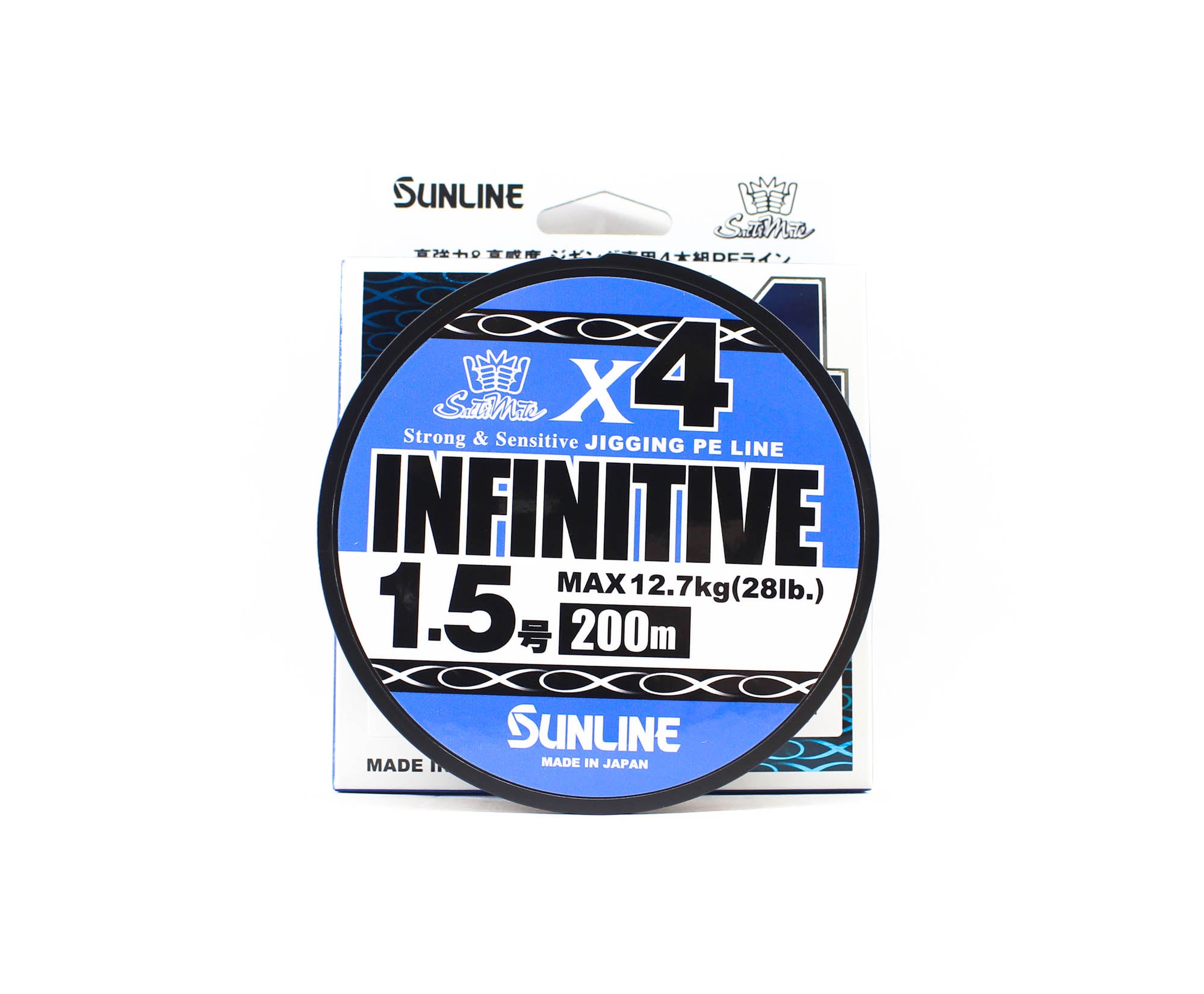 Sunline P.E Line X4 Infinitive Jigging 200m P.E 1.5 28lb Multi (5322)