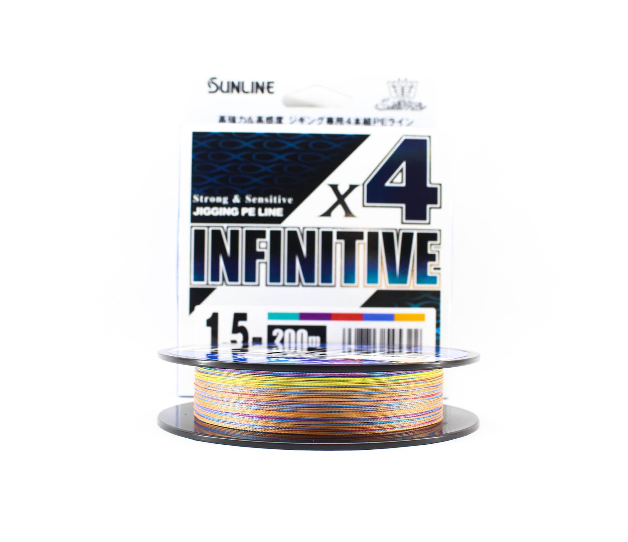 Sunline P.E Line X4 Infinitive Jigging 200m P.E 1.5 28lb Multi (5322)