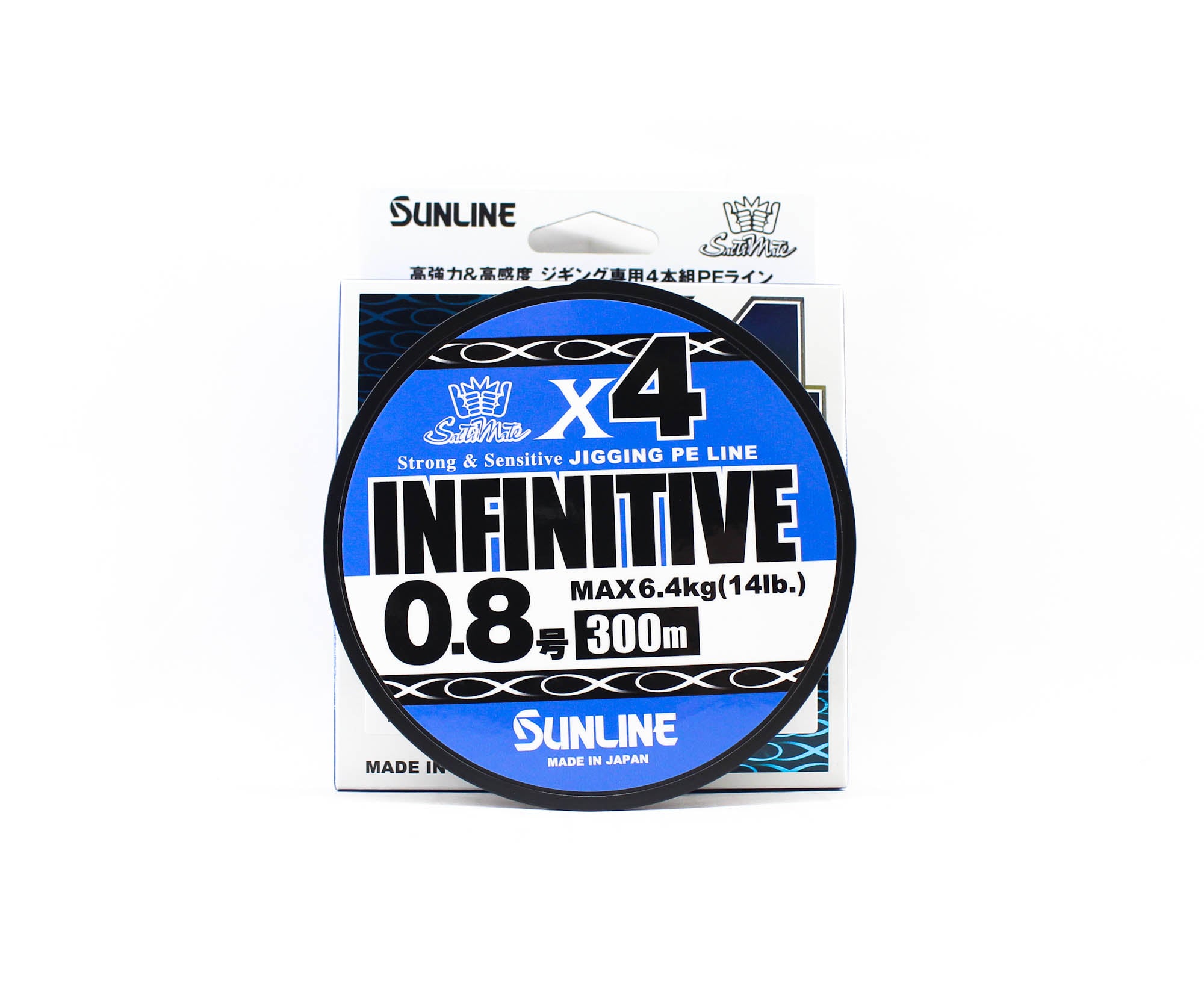 Sunline P.E Line X4 Infinitive Jigging 300m P.E 0.8 14lb Multi (5360)