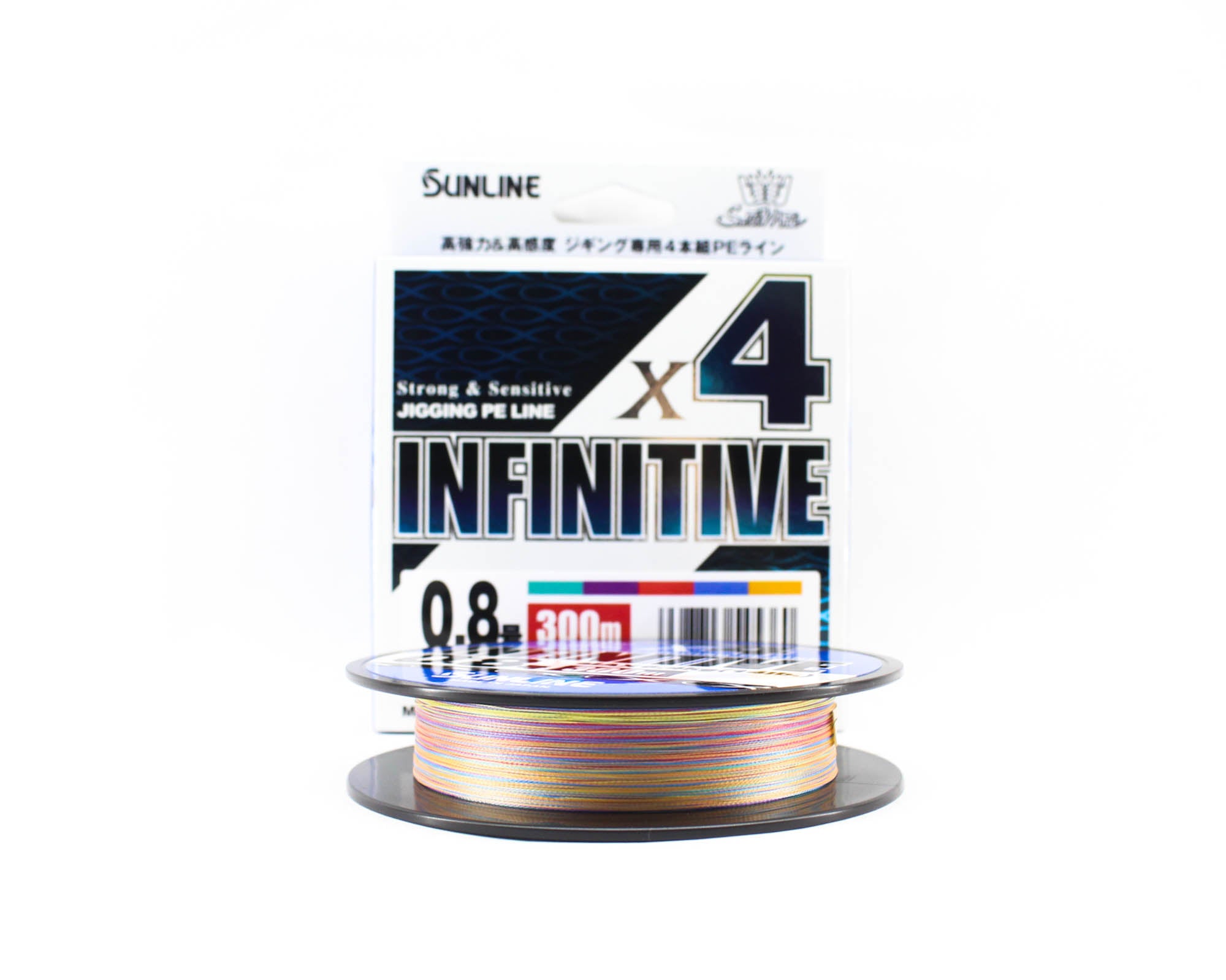 Sunline P.E Line X4 Infinitive Jigging 300m P.E 0.8 14lb Multi (5360)