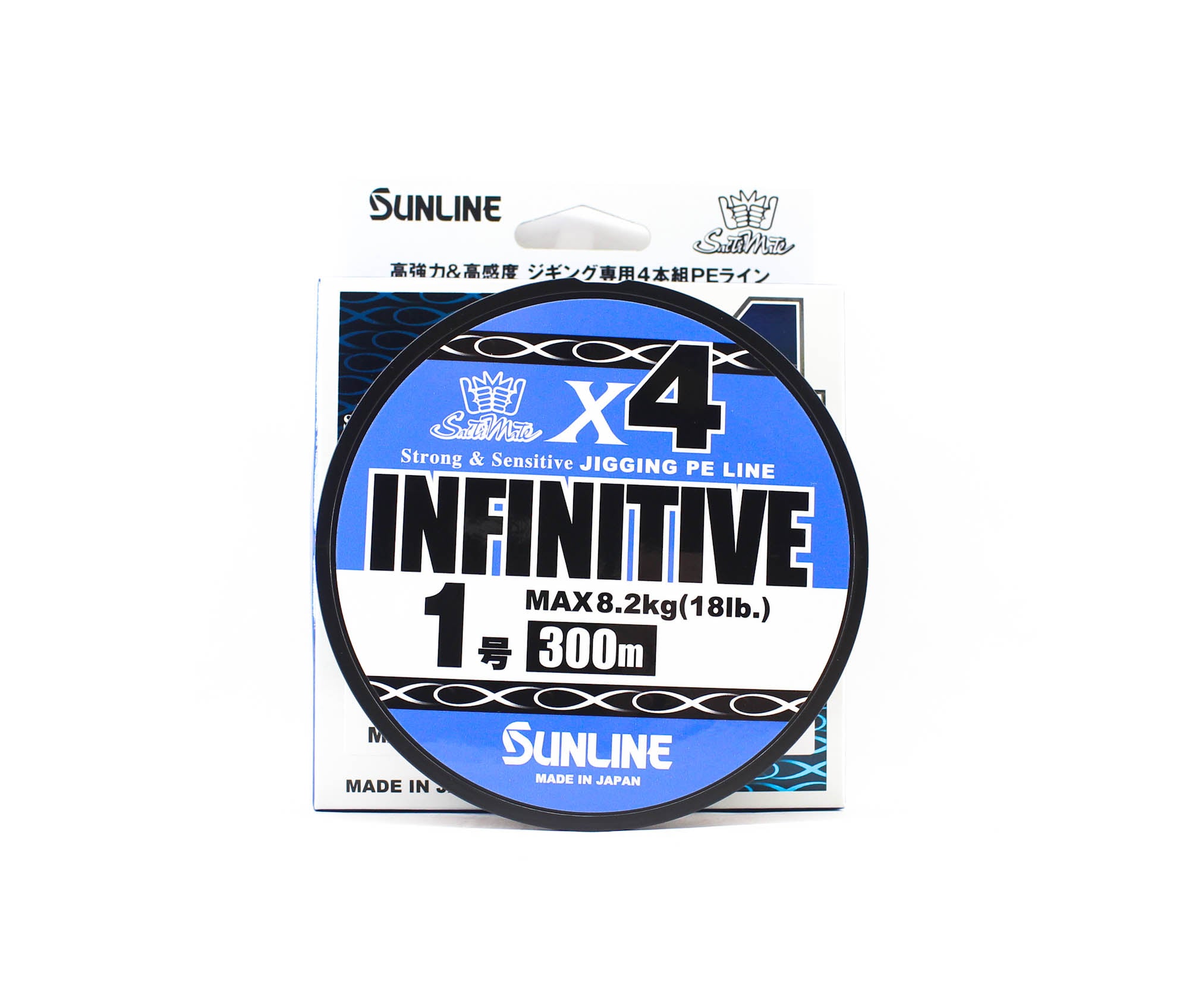 Sunline P.E Line X4 Infinitive Jigging 300m P.E 1 18lb Multi (5377)