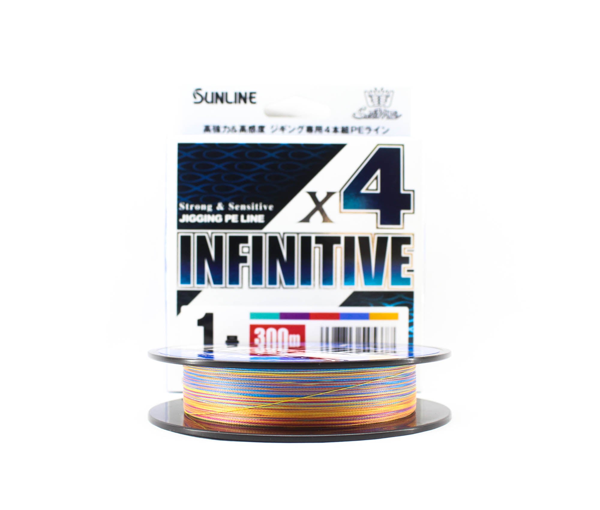 Sunline P.E Line X4 Infinitive Jigging 300m P.E 1 18lb Multi (5377)