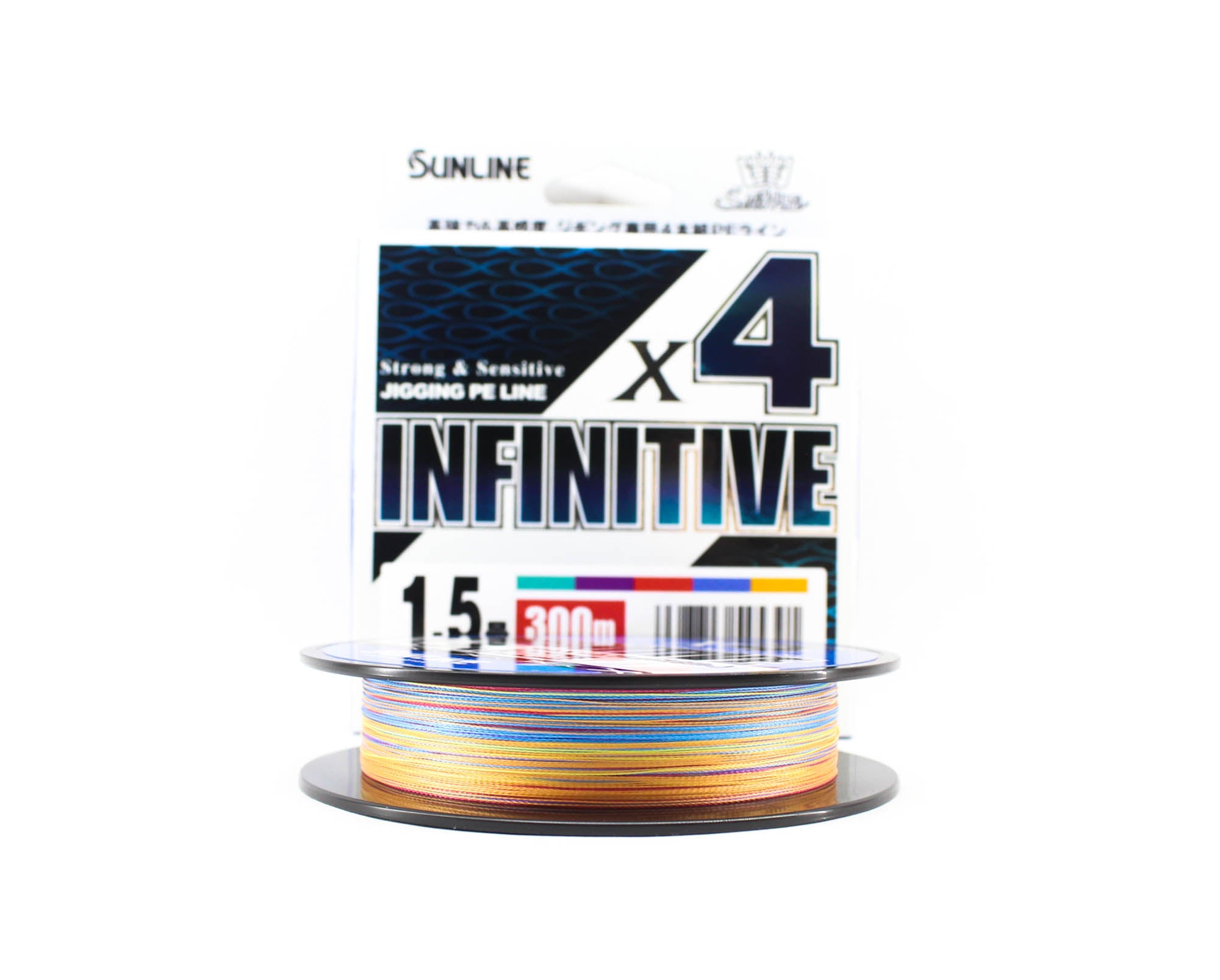 Sunline P.E Line X4 Infinitive Jigging 300m P.E 1.5 28lb Multi (5391)