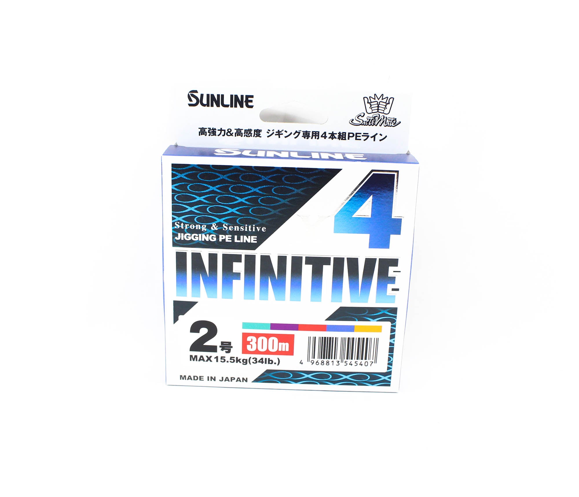 Sunline P.E Line X4 Infinitive Jigging 300m P.E 2 34lb Multi (5407)