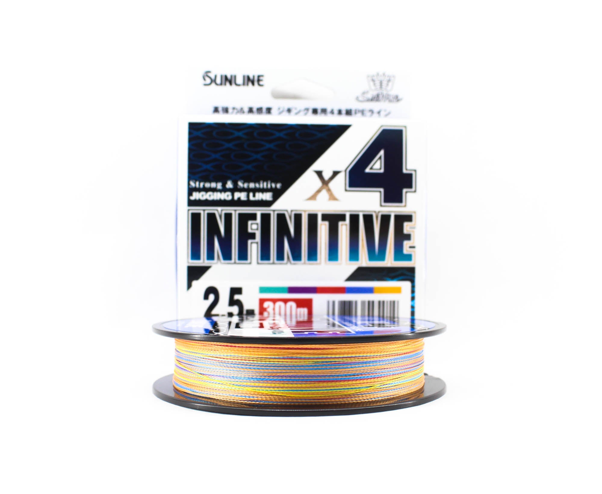 Sunline P.E Line X4 Infinitive Jigging 300m P.E 2.5 40lb Multi (5414)