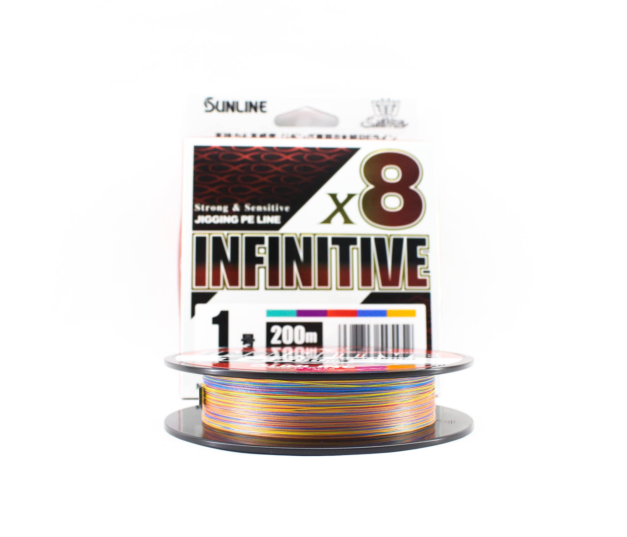 Sunline P.E Line X8 Infinitive Jigging 200m P.E 1 18lb Multi (5452)