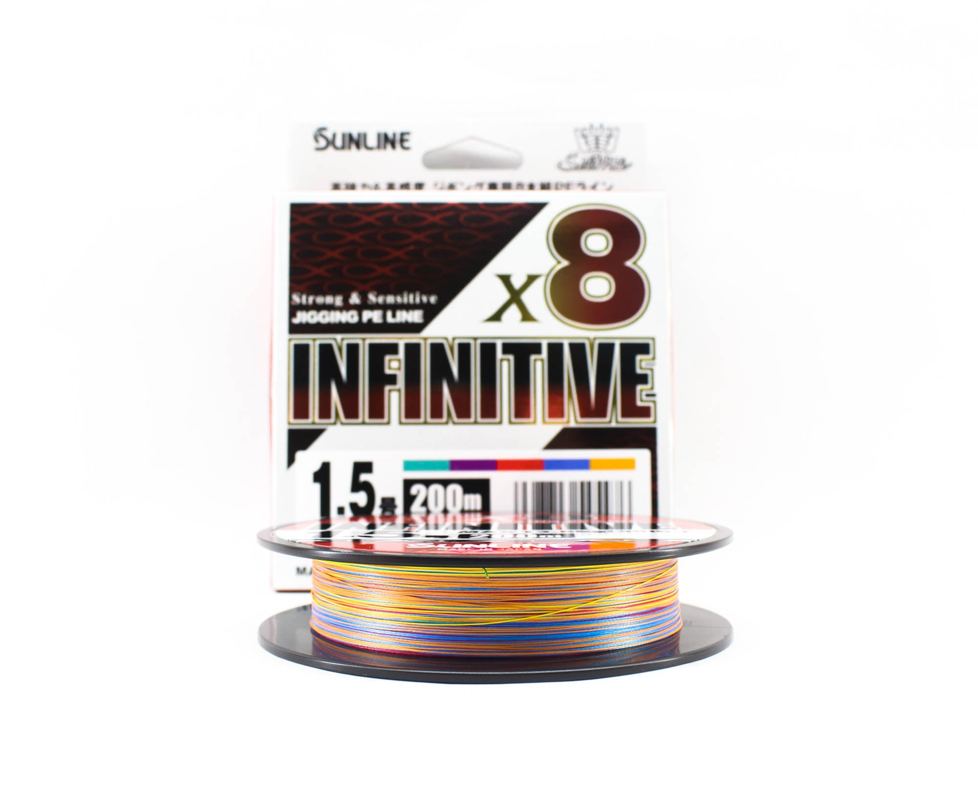Sunline P.E Line X8 Infinitive Jigging 200m P.E 1.5 30lb Multi (5476)