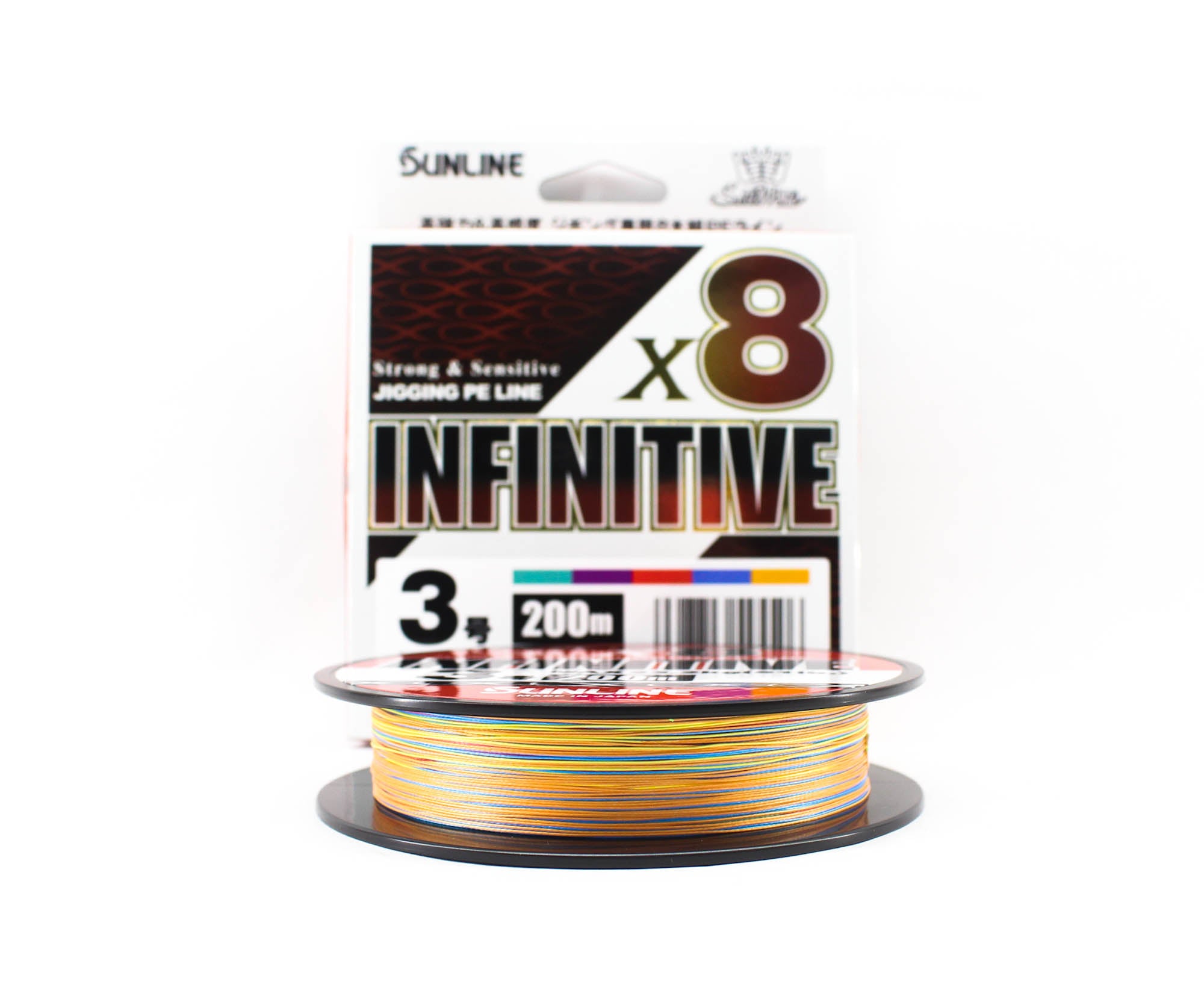 Sunline P.E Line X8 Infinitive Jigging 200m P.E 3 51lb Multi (5506)