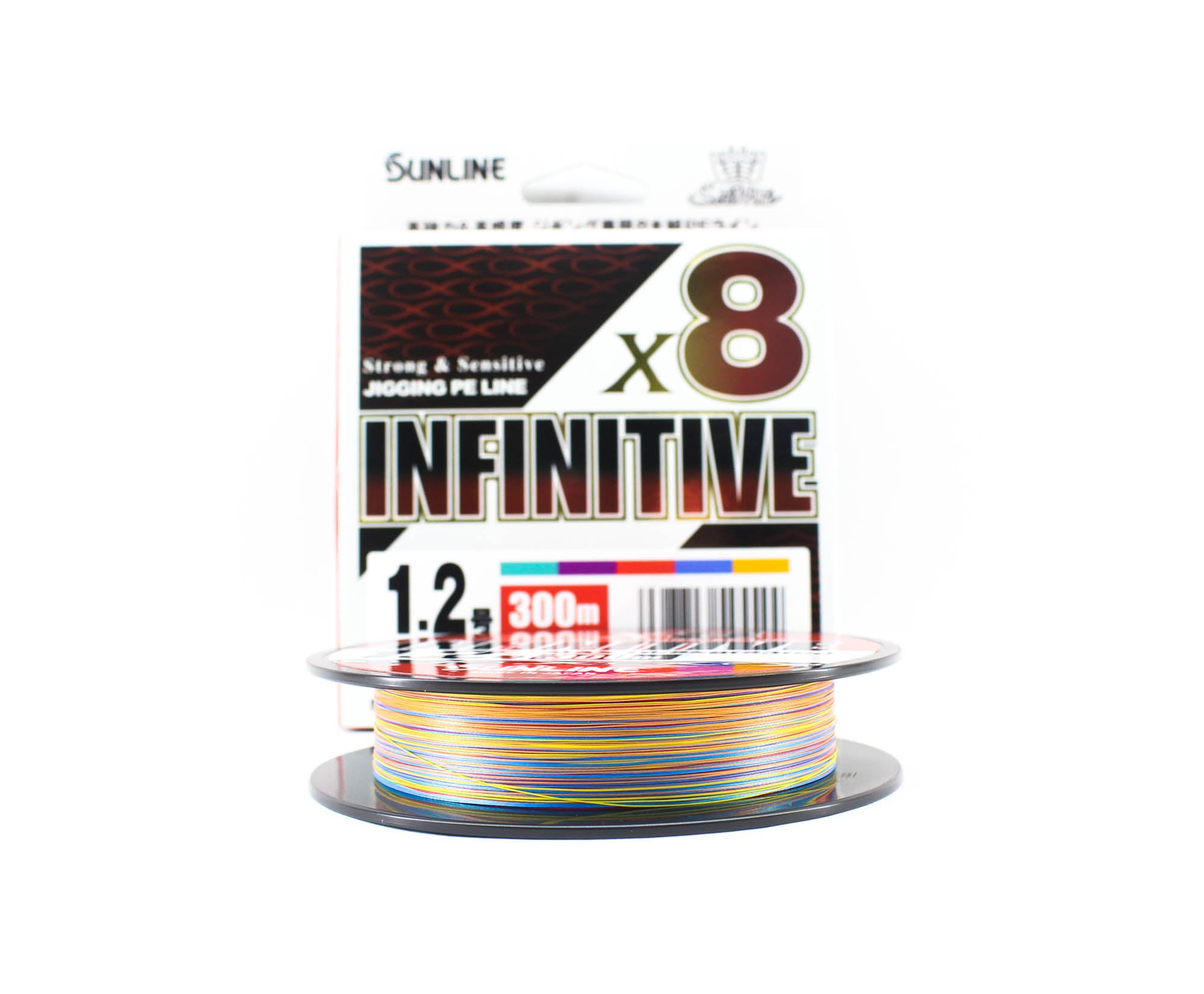 Sunline P.E Line X8 Infinitive Jigging 300m P.E 1.2 23lb Multi (5544)