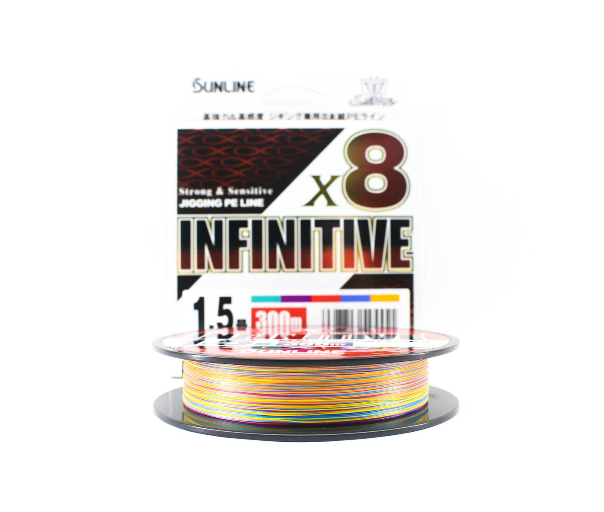 Sunline P.E Line X8 Infinitive Jigging 300m P.E 1.5 30lb Multi (5551)