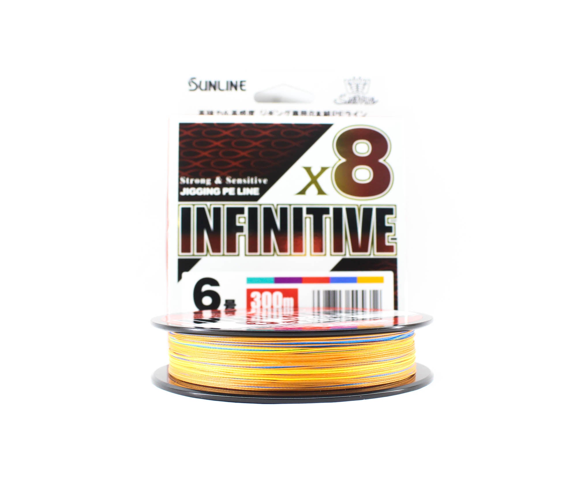 Sunline P.E Line X8 Infinitive Jigging 300m P.E 6 88lb Multi (5612)