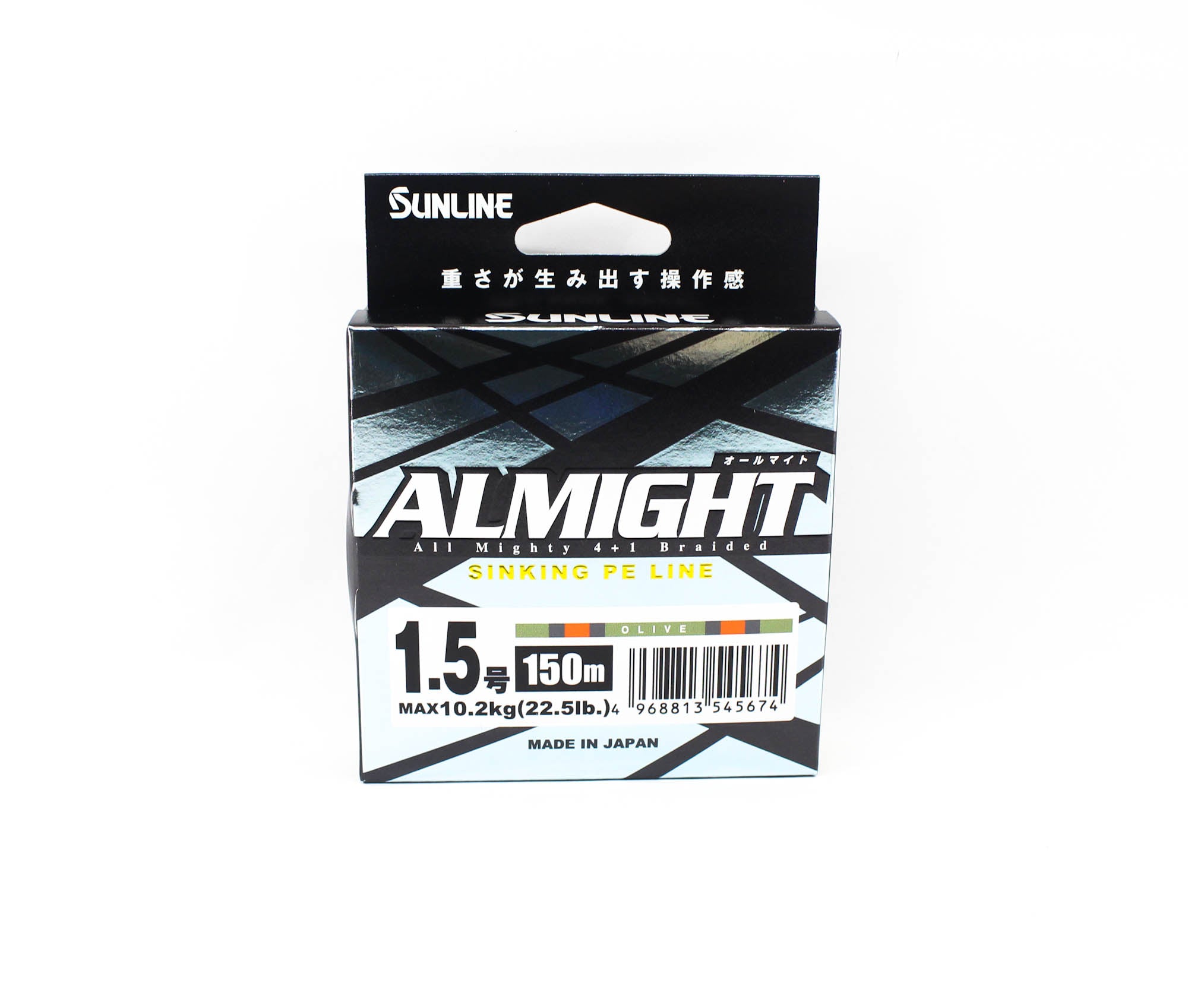 Sunline P.E Line X4 Almight Sinking P.E 150m P.E 1.5 22.5lb Olive (5674)