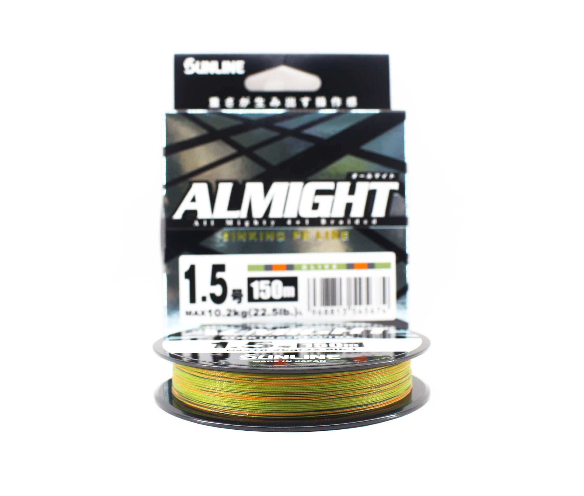 Sunline P.E Line X4 Almight Sinking P.E 150m P.E 1.5 22.5lb Olive (5674)