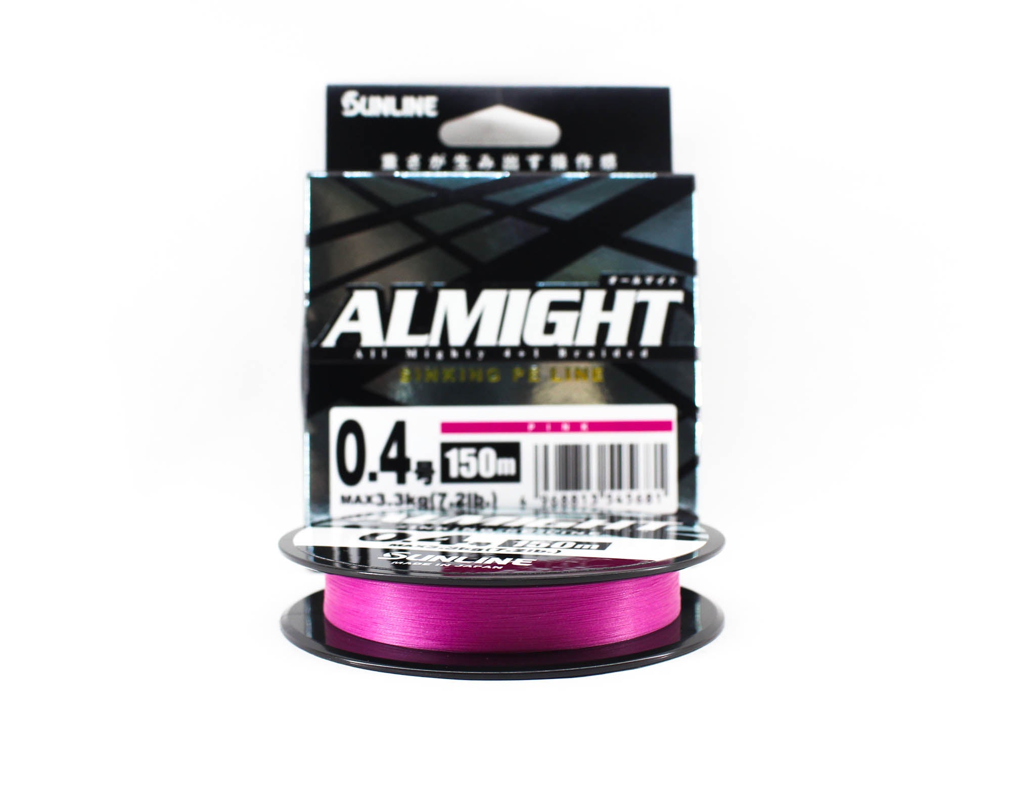 Sunline P.E Line X4 Almight Sinking P.E 150m P.E 0.4 7.2lb Pink (5681)
