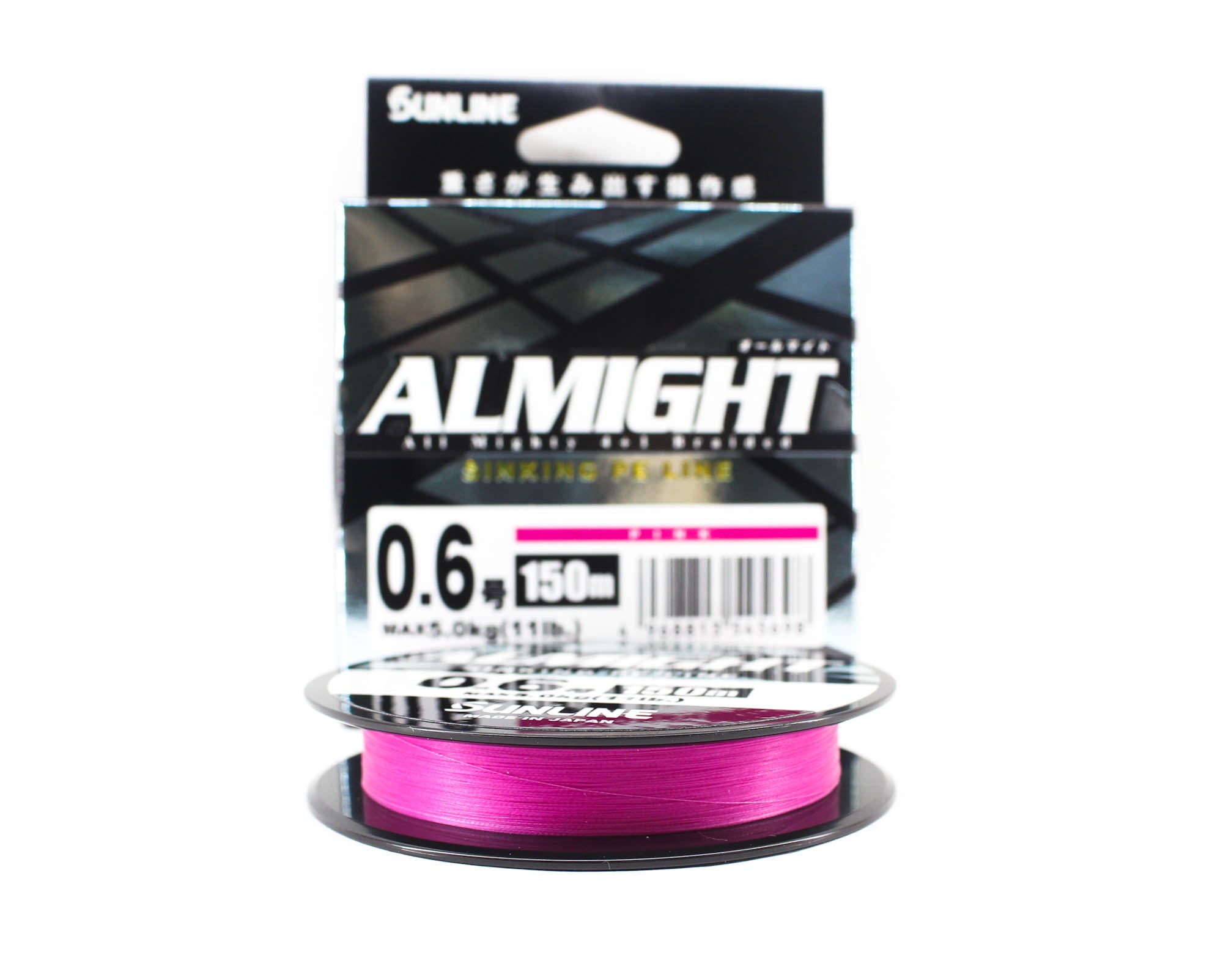 Sunline P.E Line X4 Almight Sinking P.E 150m P.E 0.6 11lb Pink (5698)
