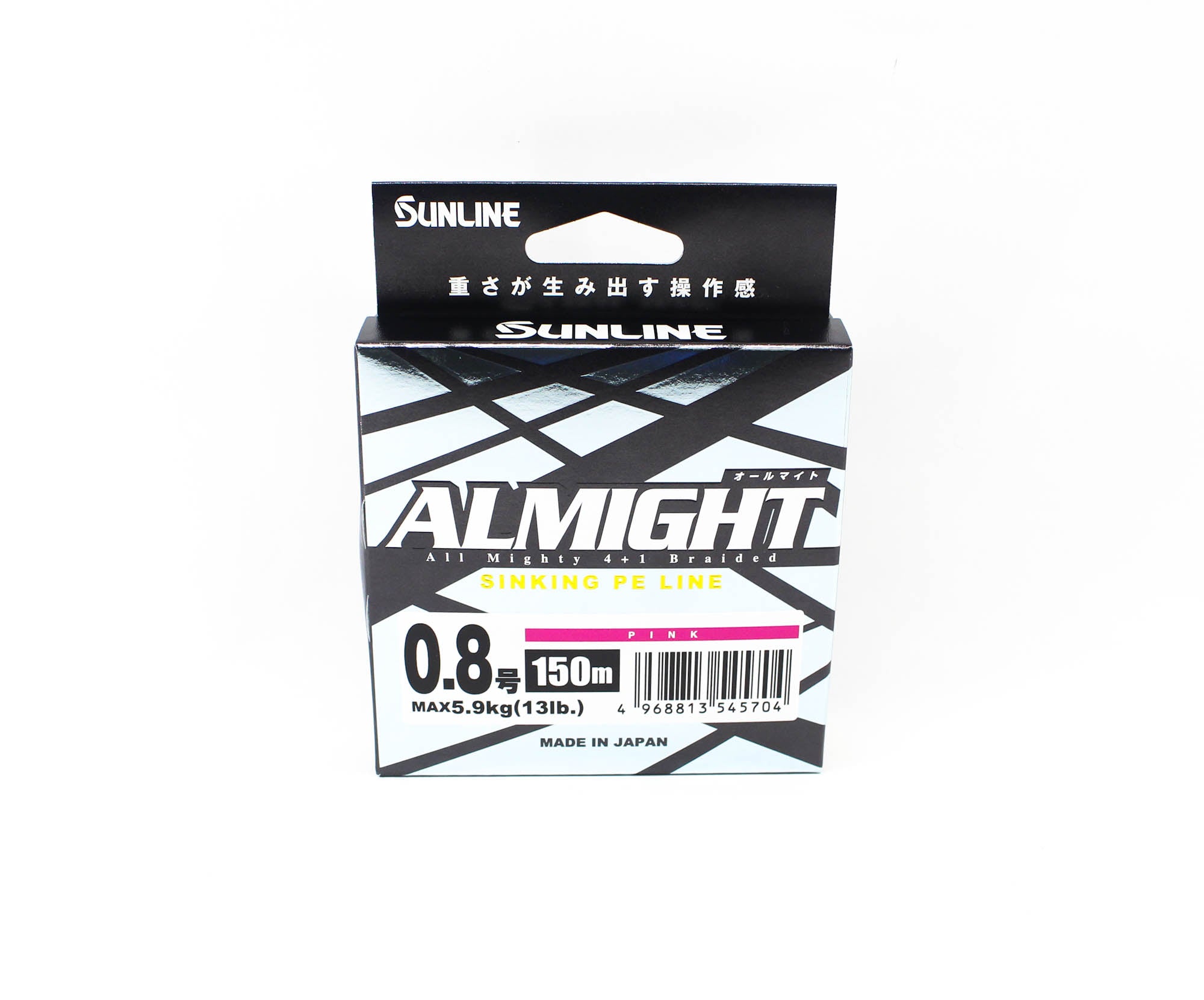 Sunline P.E Line X4 Almight Sinking P.E 150m P.E 0.8 13lb Pink (5704)