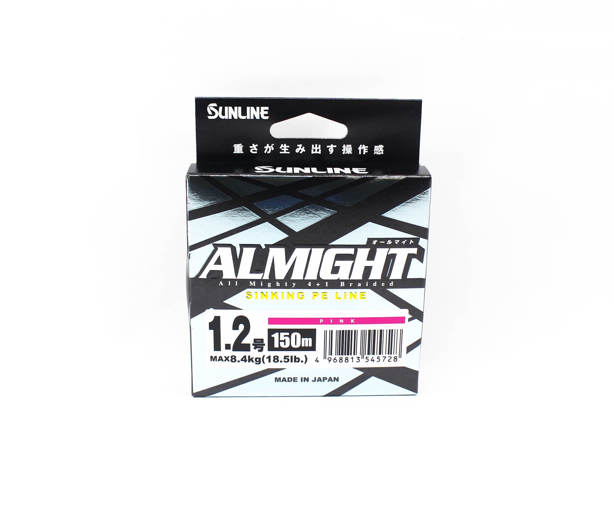Sunline P.E Line X4 Almight Sinking P.E 150m P.E 1.2 18.5lb Pink (5728)