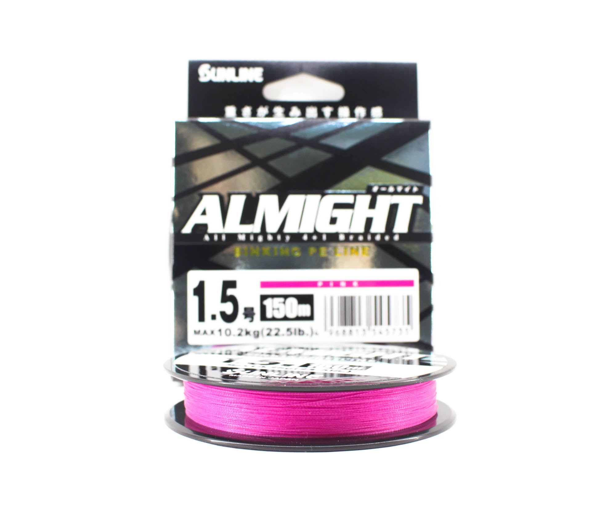 Sunline P.E Line X4 Almight Sinking P.E 150m P.E 1.5 22.5lb Pink (5735)