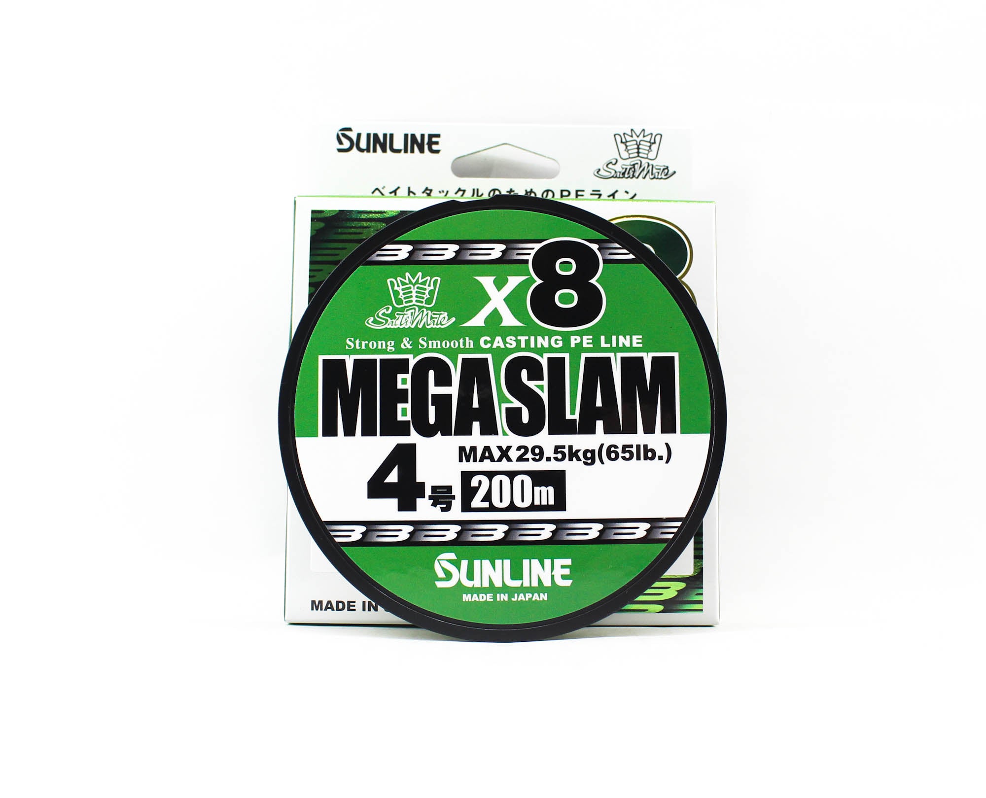 Sunline P.E Line X8 Mega Slam Casting 200m P.E 4 65lb Lime Green (5742)
