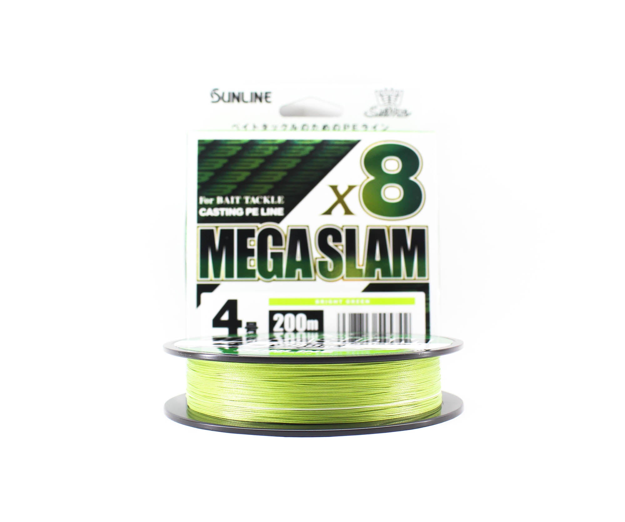 Sunline P.E Line X8 Mega Slam Casting 200m P.E 4 65lb Lime Green (5742)