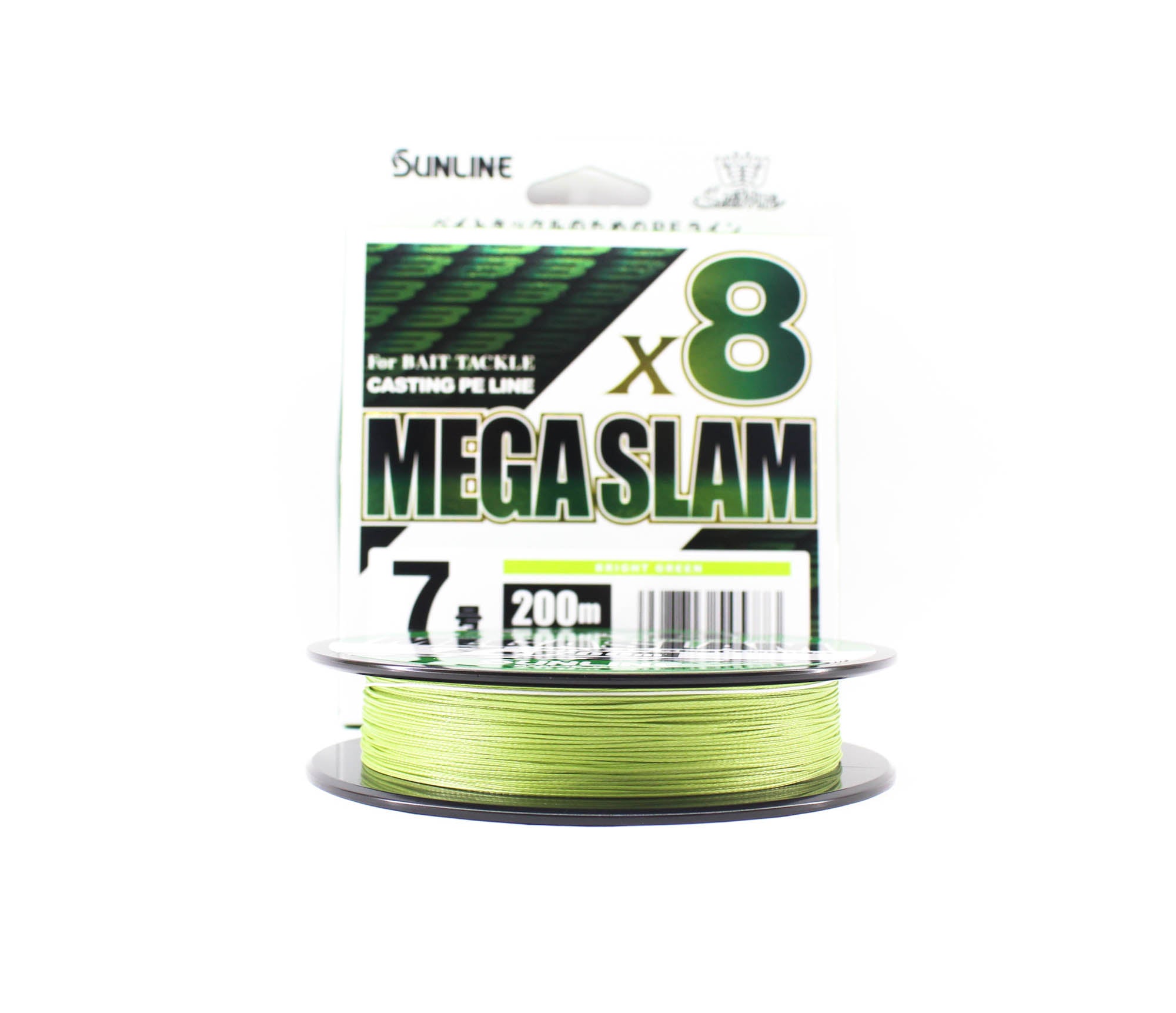 Sunline P.E Line X8 Mega Slam Casting 200m P.E 7 100lb Lime Green (5773)