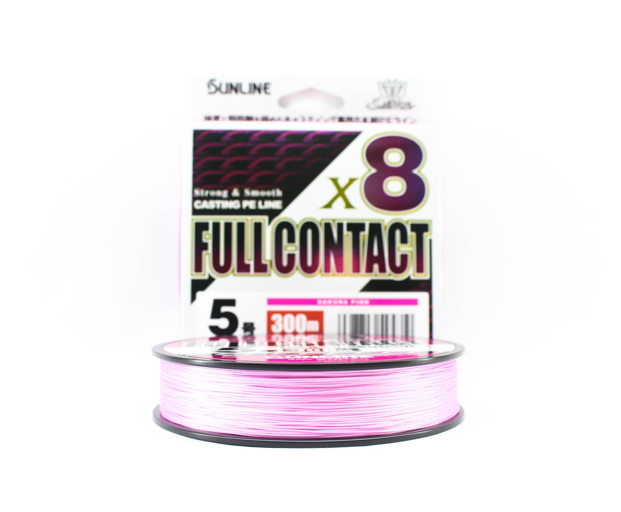 Sunline P.E Line X8 Full Contact Casting 300m P.E 5 78lb Pink (5810)