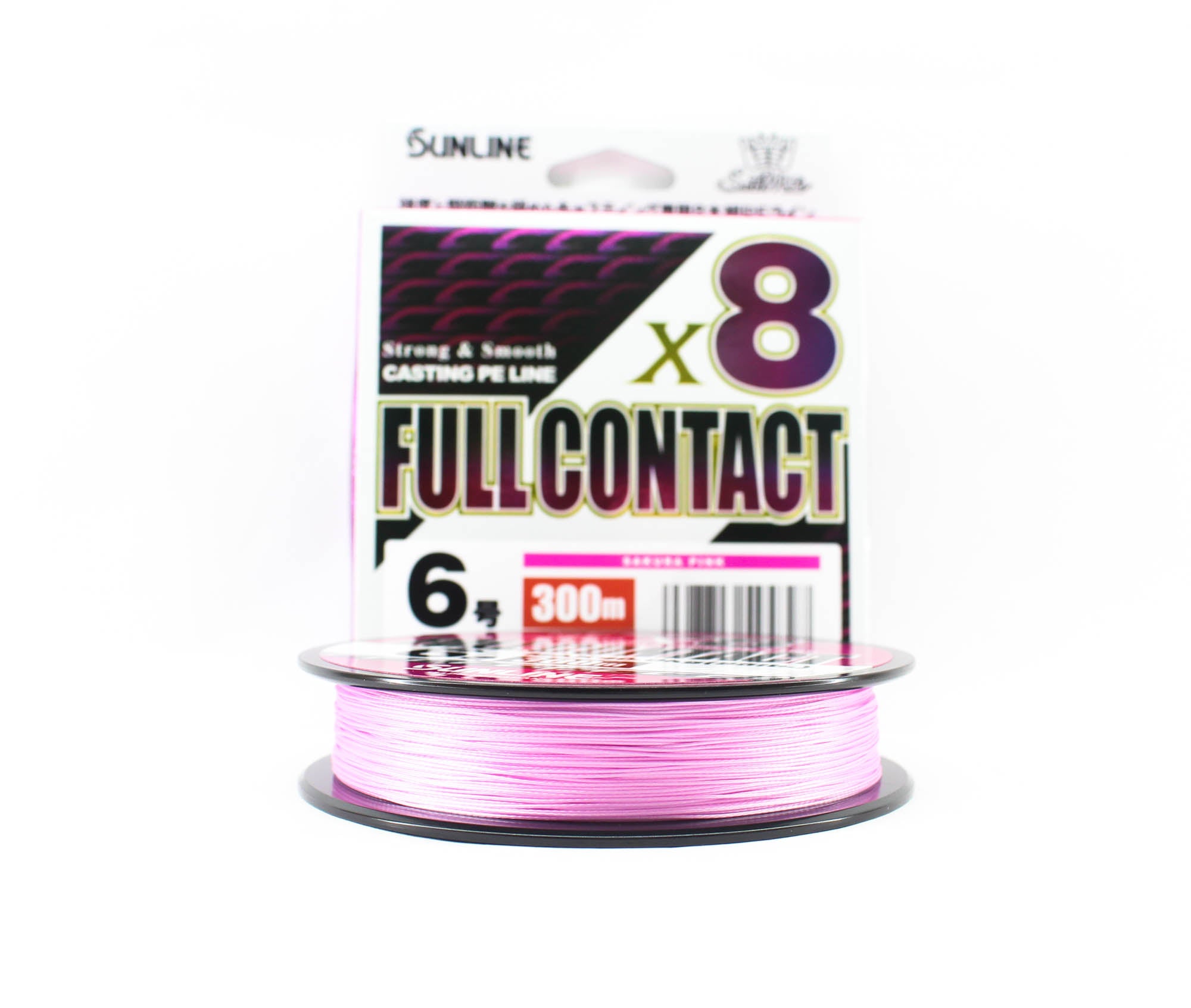 Sunline P.E Line X8 Full Contact Casting 300m P.E 6 88lb Pink (5827)