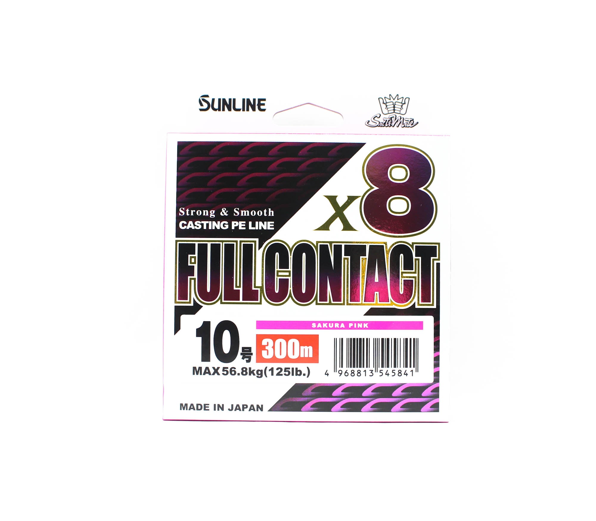Sunline P.E Line X8 Full Contact Casting 300m P.E 10 125lb Pink (5841)