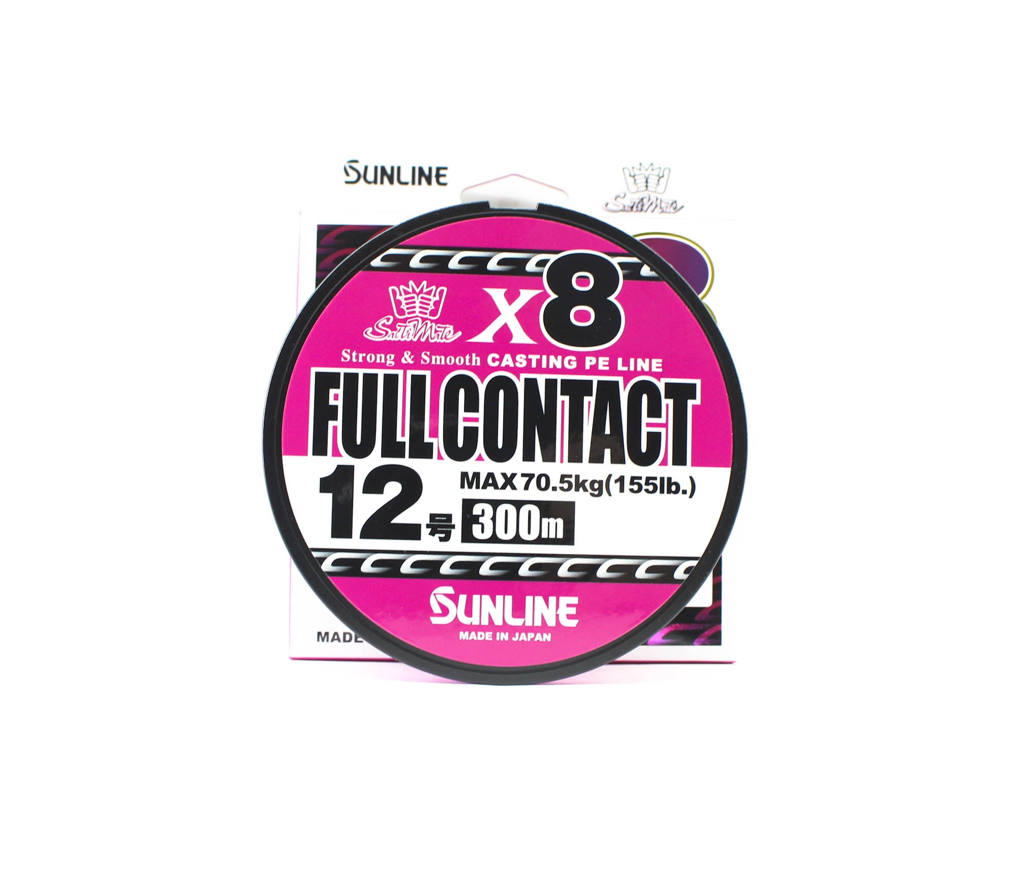 Sunline P.E Line X8 Full Contact Casting 300m P.E 12 155lb Pink (5858)