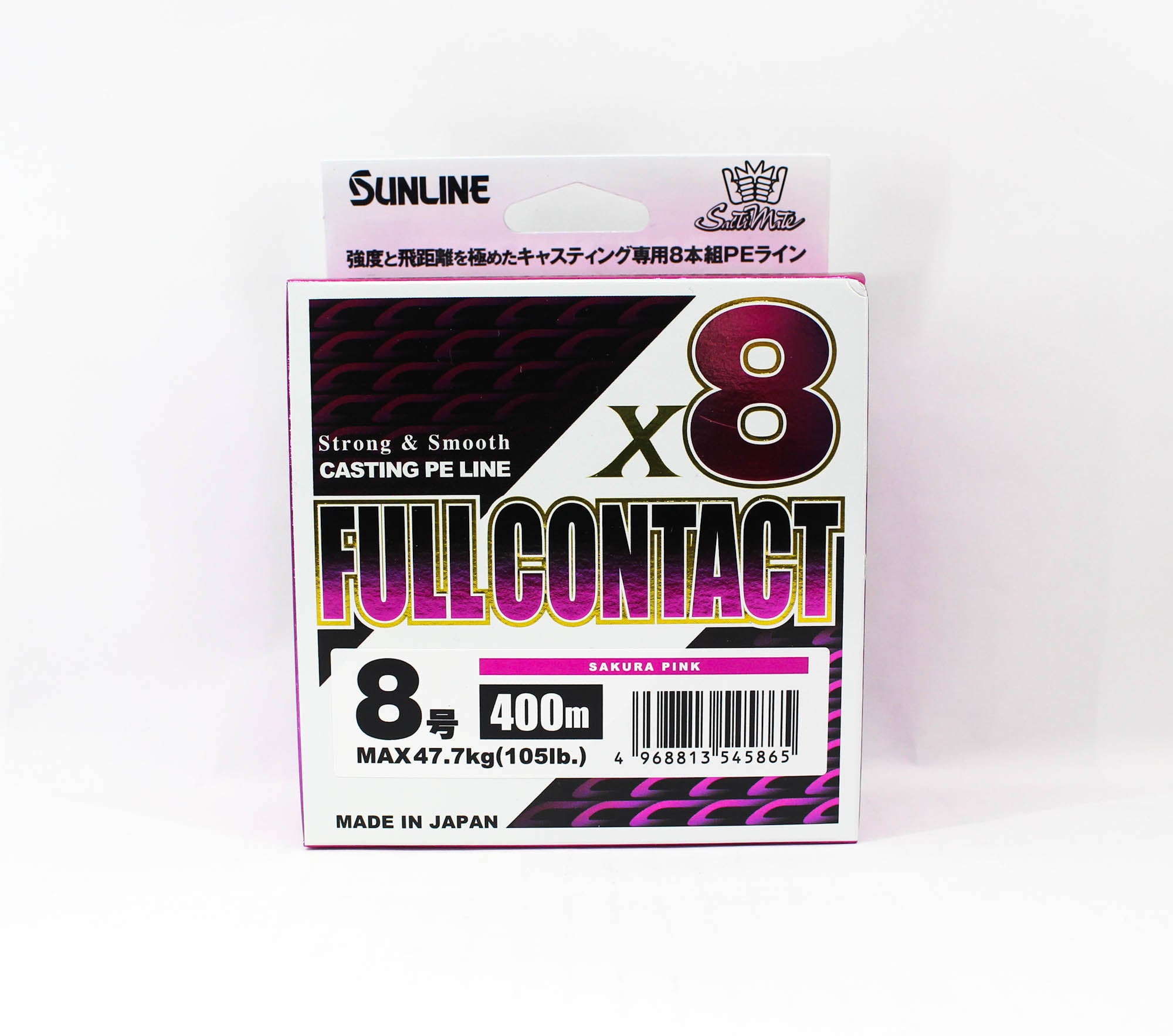 Sunline P.E Line X8 Full Contact Casting 400m P.E 8 105lb Pink (5865)