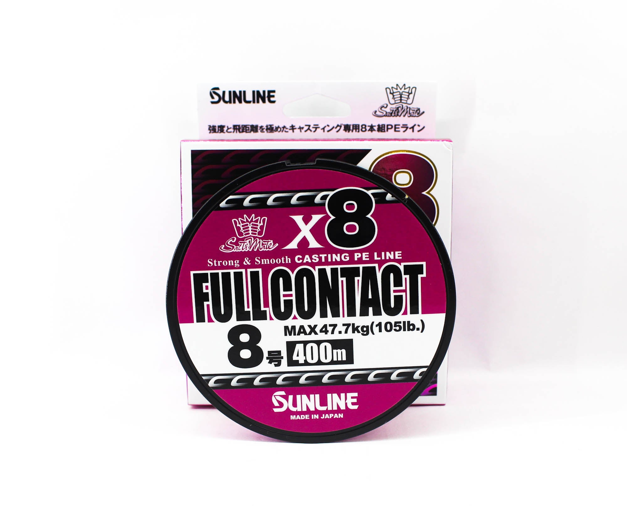 Sunline P.E Line X8 Full Contact Casting 400m P.E 8 105lb Pink (5865)