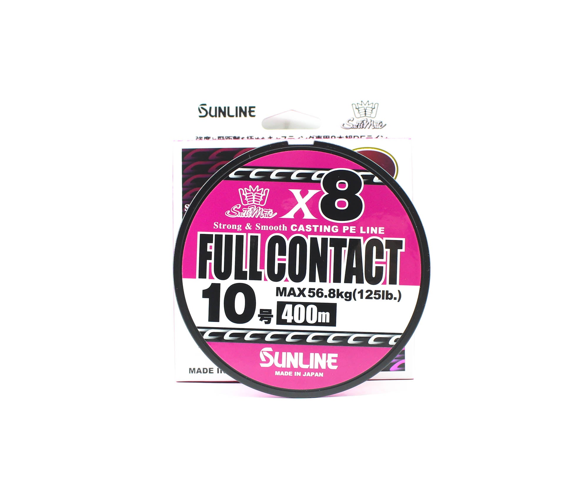Sunline P.E Line X8 Full Contact Casting 400m P.E 10 125lb Pink (5872)