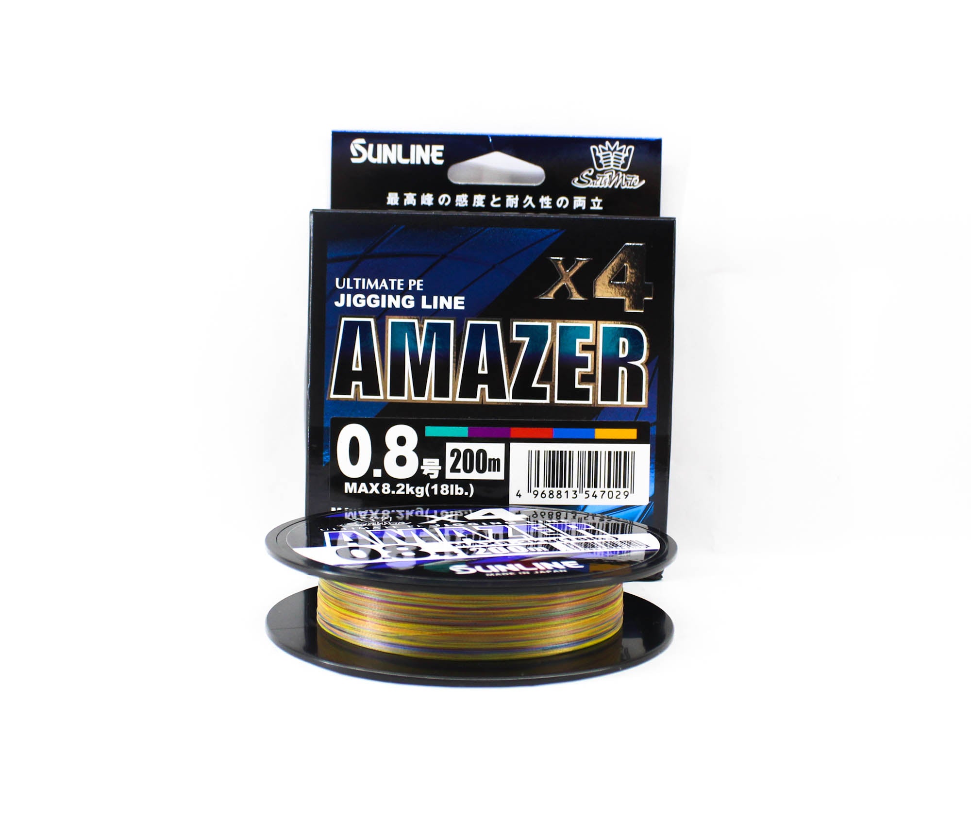 Sunline P.E Line Amazer X4 HG Jigging 200M P.E 0.8 18lb Multi (7029)