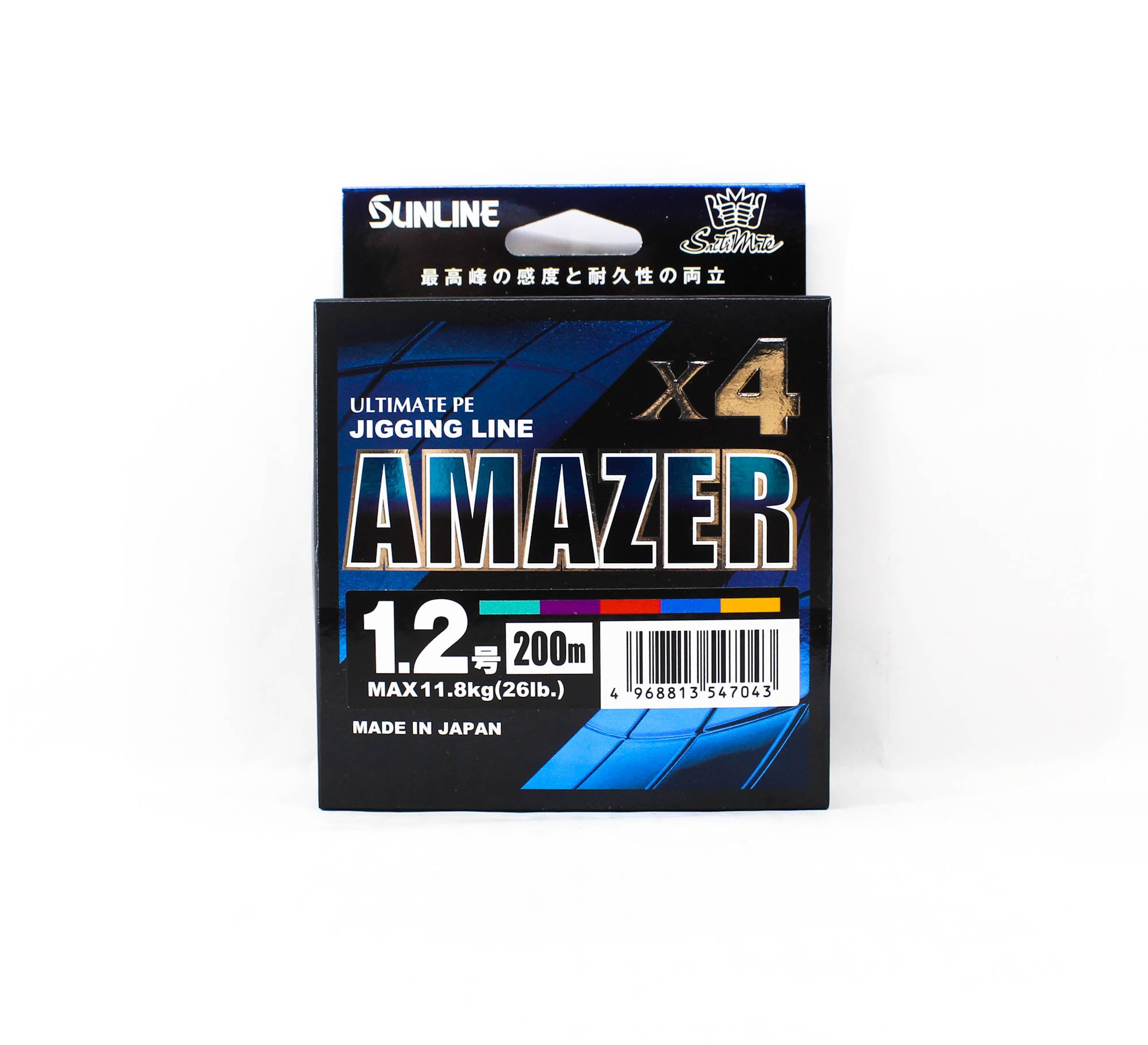 Sunline P.E Line Amazer X4 HG Jigging 200M P.E 1.2 26lb Multi (7043)