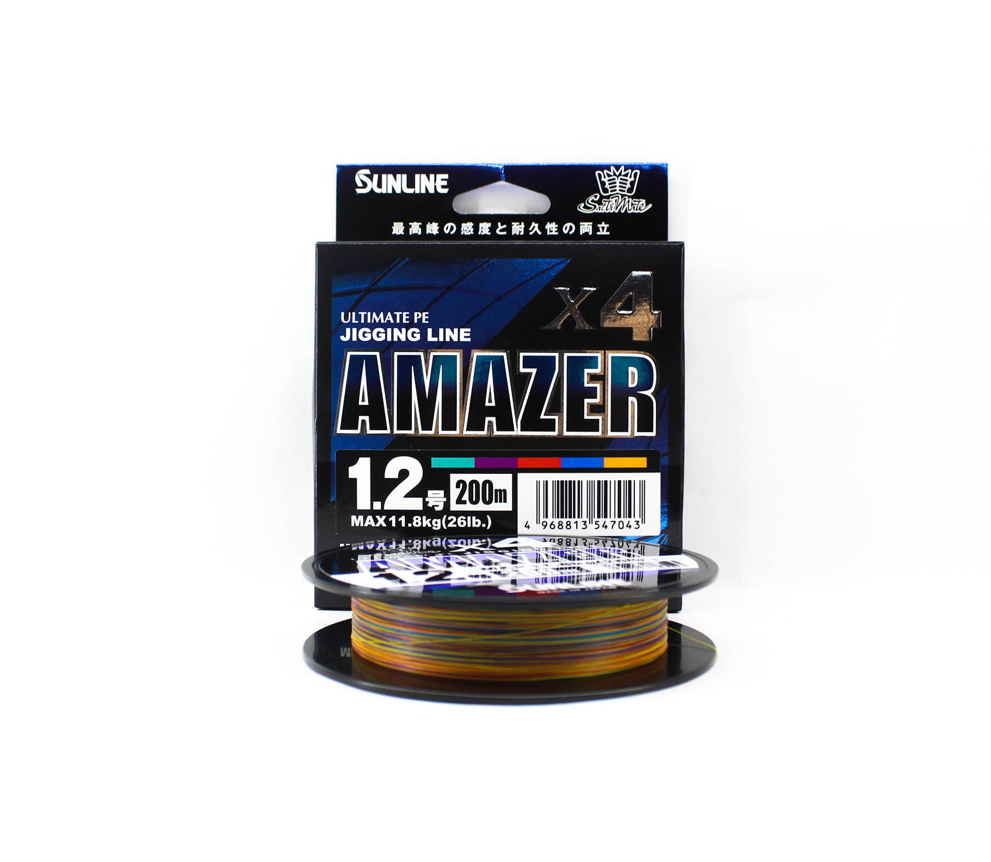 Sunline P.E Line Amazer X4 HG Jigging 200M P.E 1.2 26lb Multi (7043)