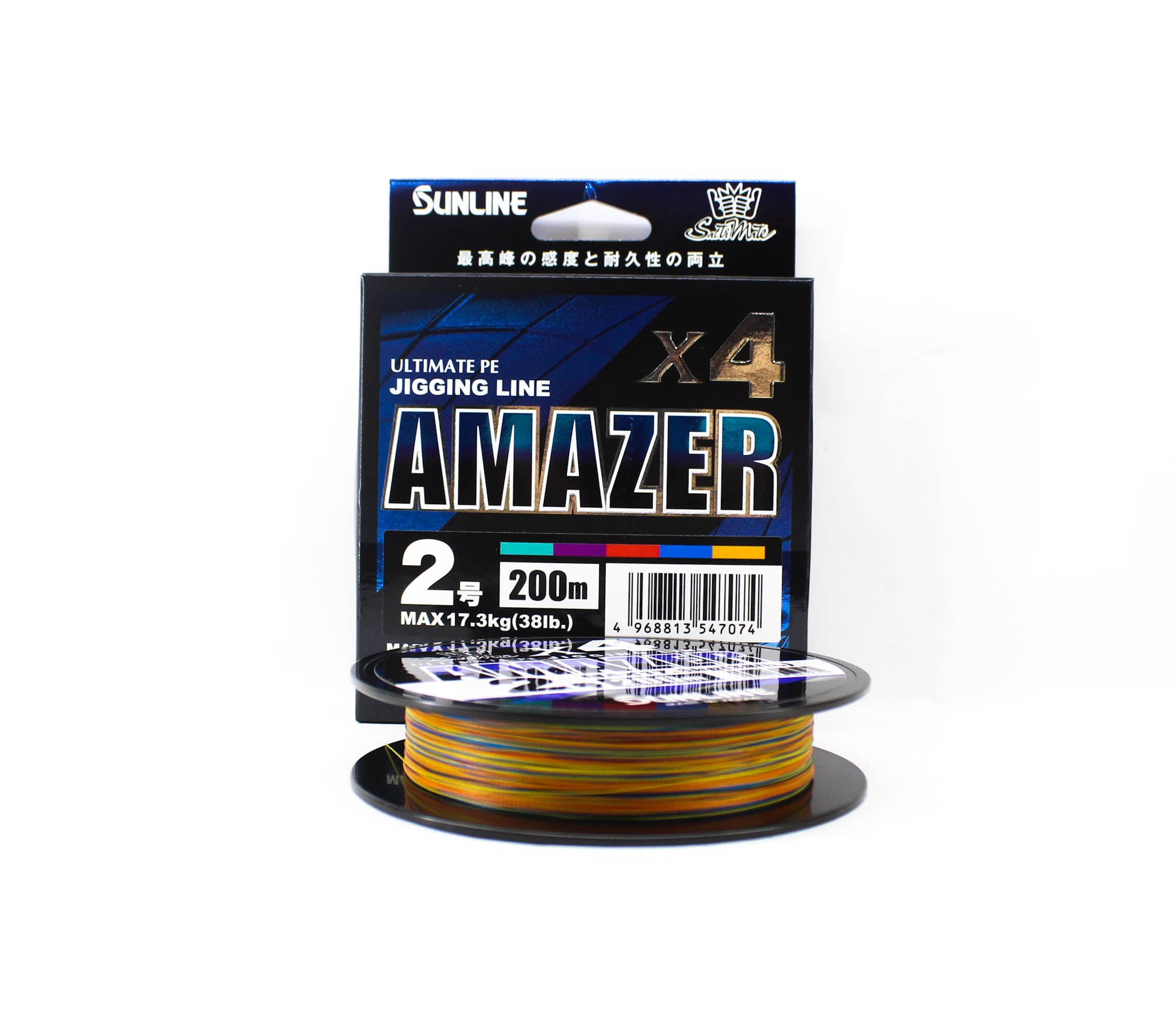 Sunline P.E Line Amazer X4 HG Jigging 200M P.E 2 38lb Multi (7074)