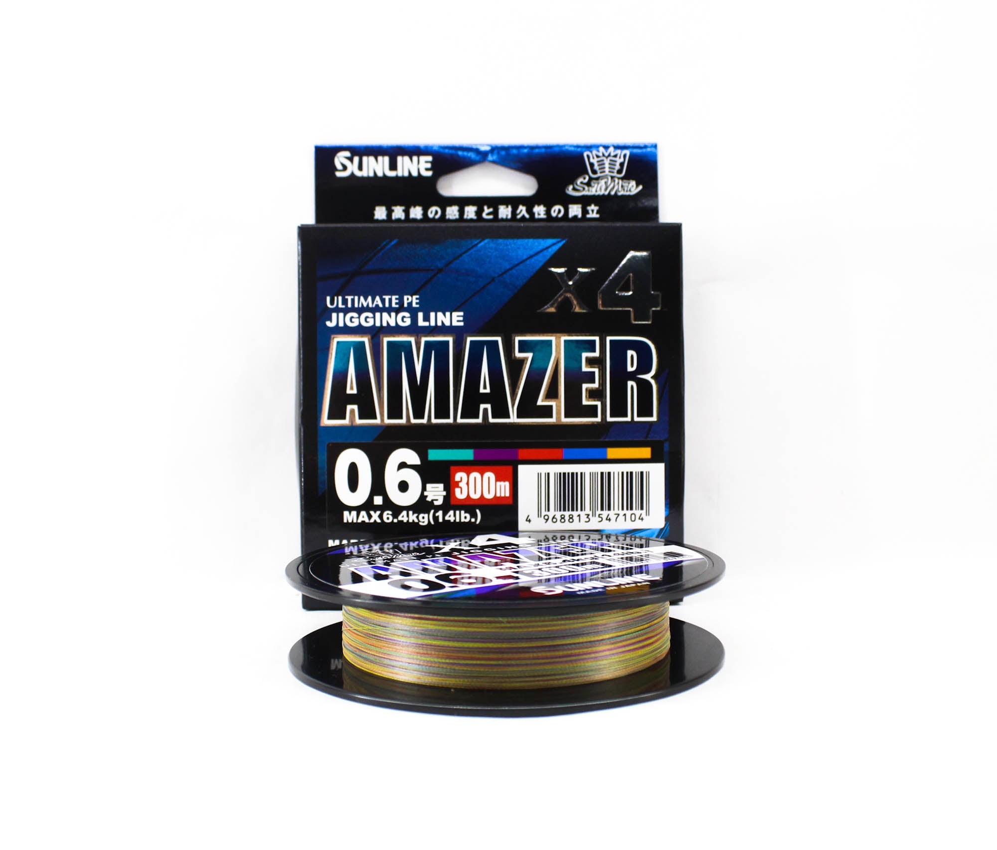 Sunline P.E Line Amazer X4 HG Jigging 300M P.E 0.6 14lb Multi (7104)