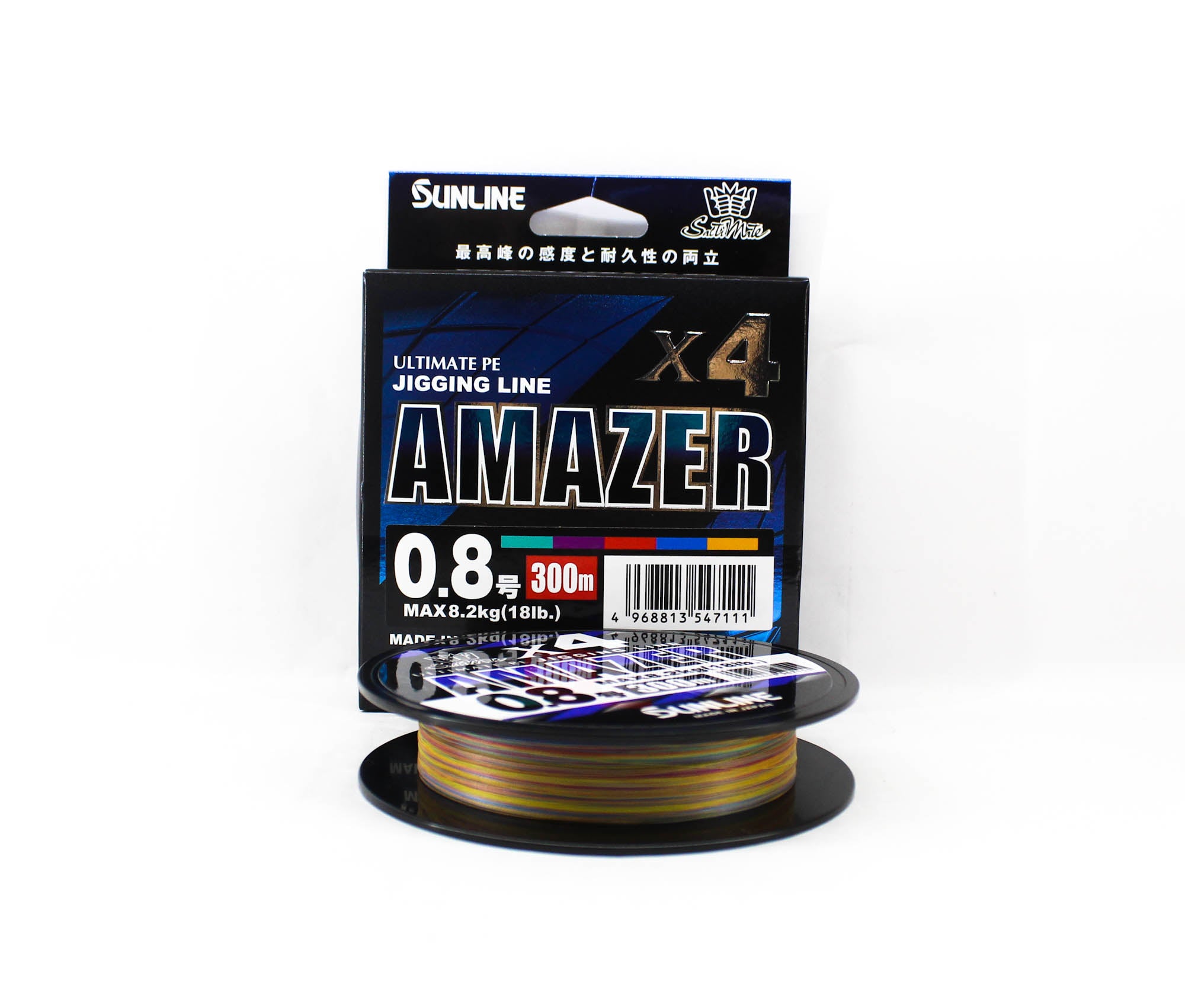 Sunline P.E Line Amazer X4 HG Jigging 300M P.E 0.8 18lb Multi (7111)