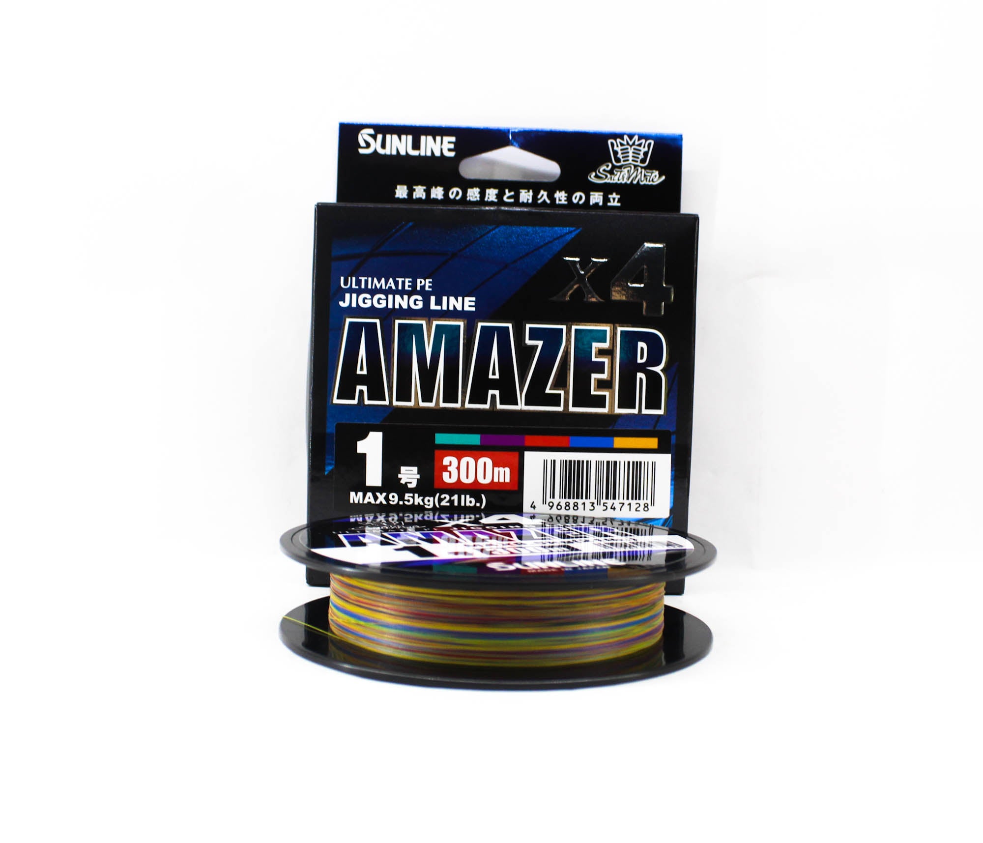 Sunline P.E Line Amazer X4 HG Jigging 300M P.E 1 21lb Multi (7128)