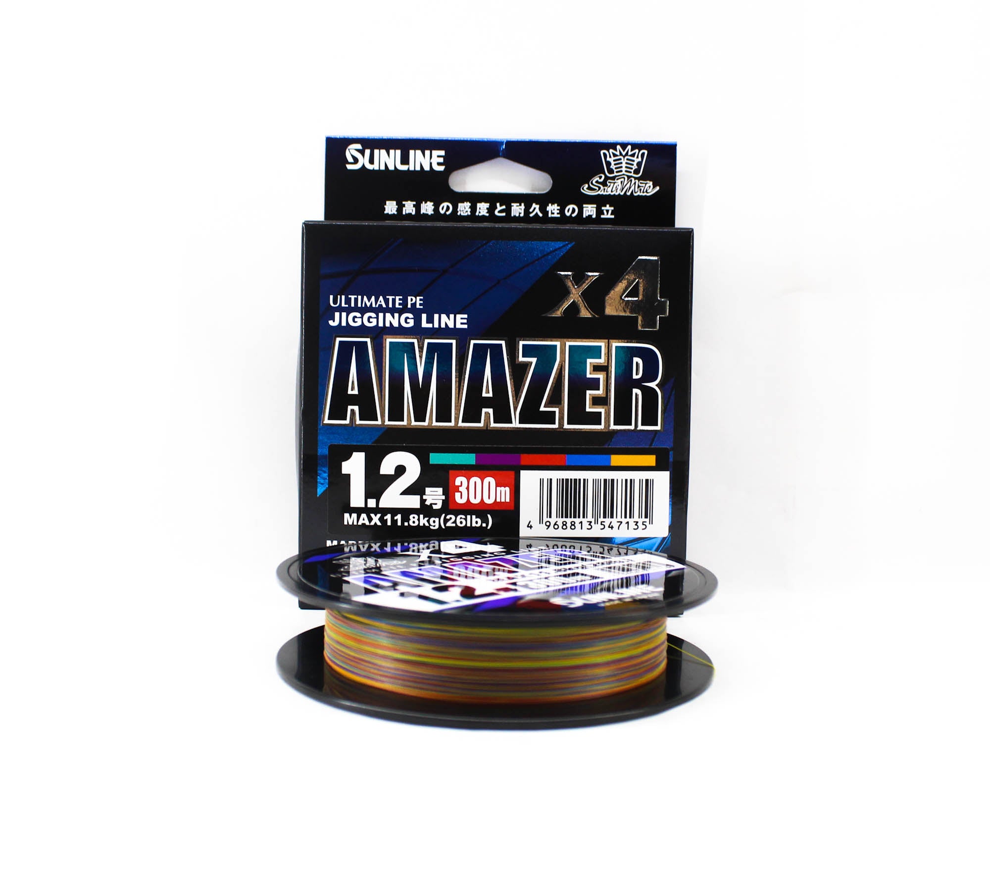 Sunline P.E Line Amazer X4 HG Jigging 300M P.E 1.2 26lb Multi (7135)