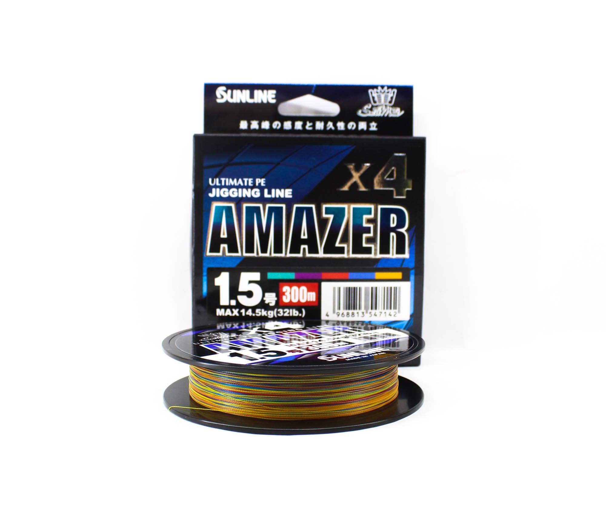 Sunline P.E Line Amazer X4 HG Jigging 300M P.E 1.5 32lb Multi (7142)