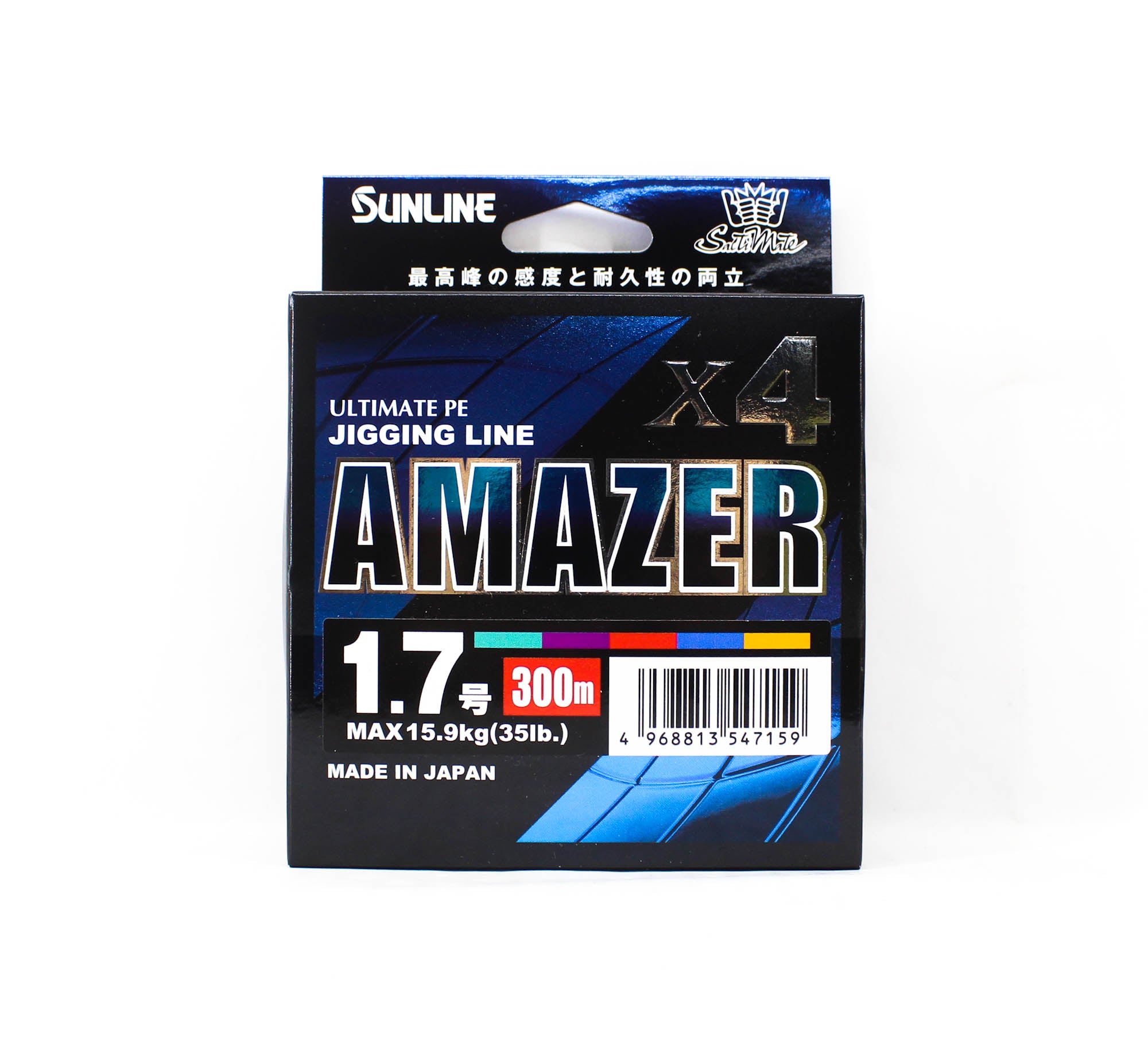 Sunline P.E Line Amazer X4 HG Jigging 300M P.E 1.7 35lb Multi (7159)