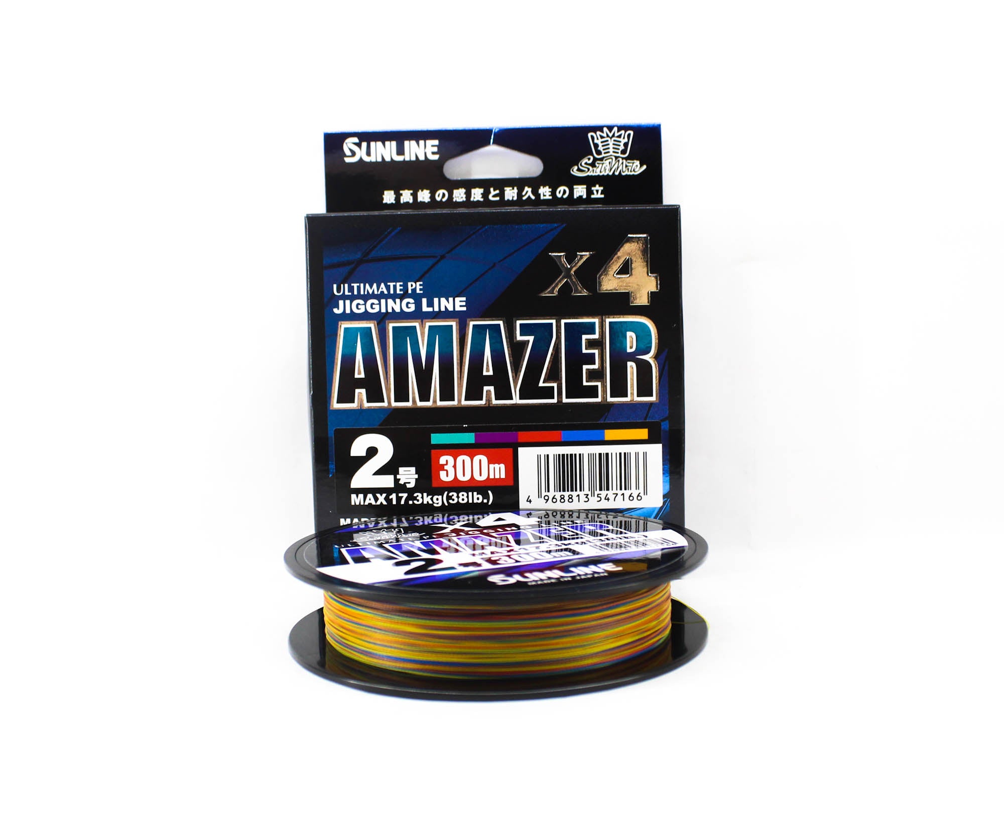 Sunline P.E Line Amazer X4 HG Jigging 300M P.E 2 38lb Multi (7166)