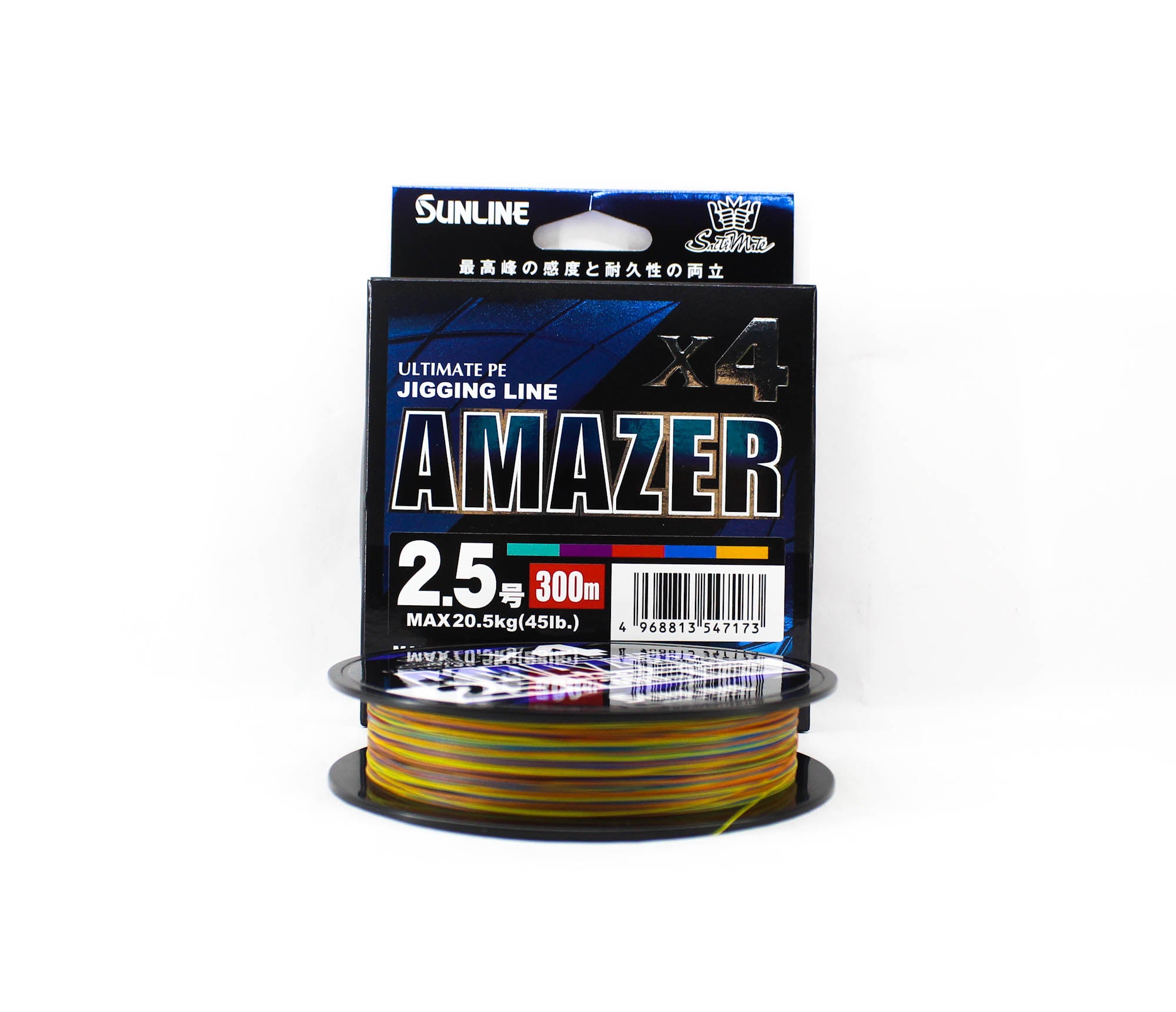 Sunline P.E Line Amazer X4 HG Jigging 300M P.E 2.5 45lb Multi (7173)