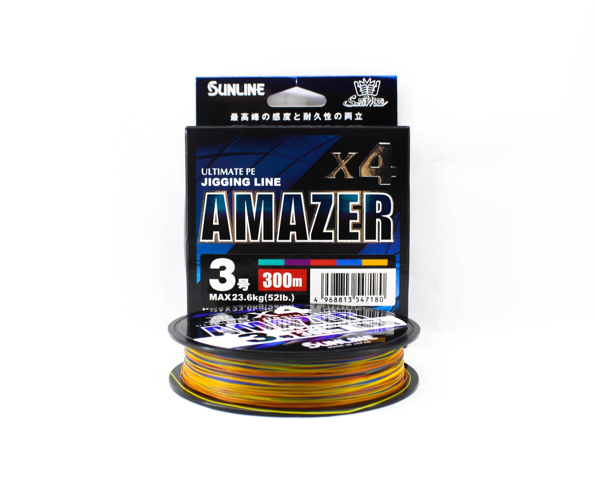 Sunline P.E Line Amazer X4 HG Jigging 300M P.E 3 52lb Multi (7180)