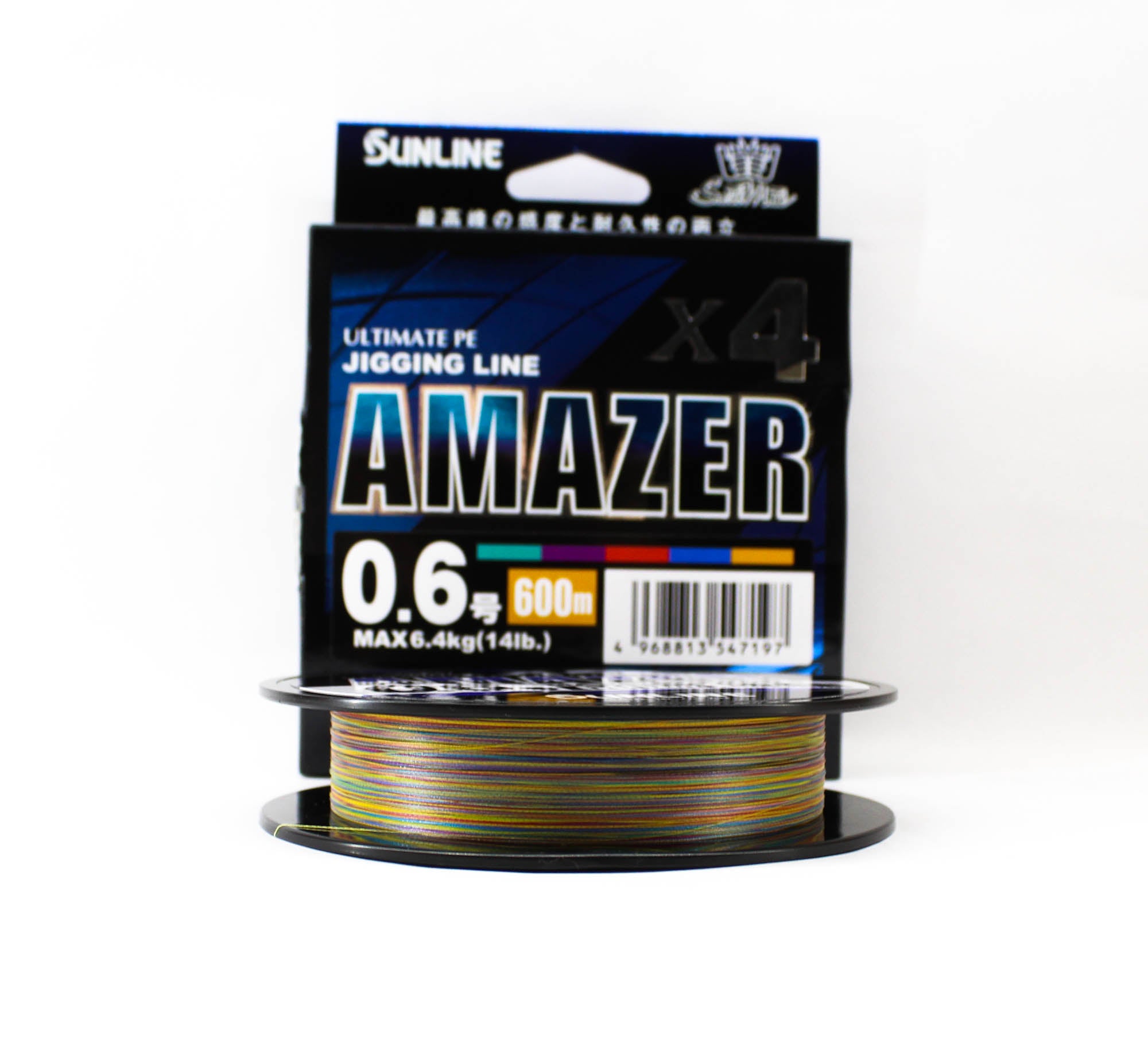 Sunline P.E Line Amazer X4 HG Jigging 600M P.E 0.6 14lb Multi (7197)