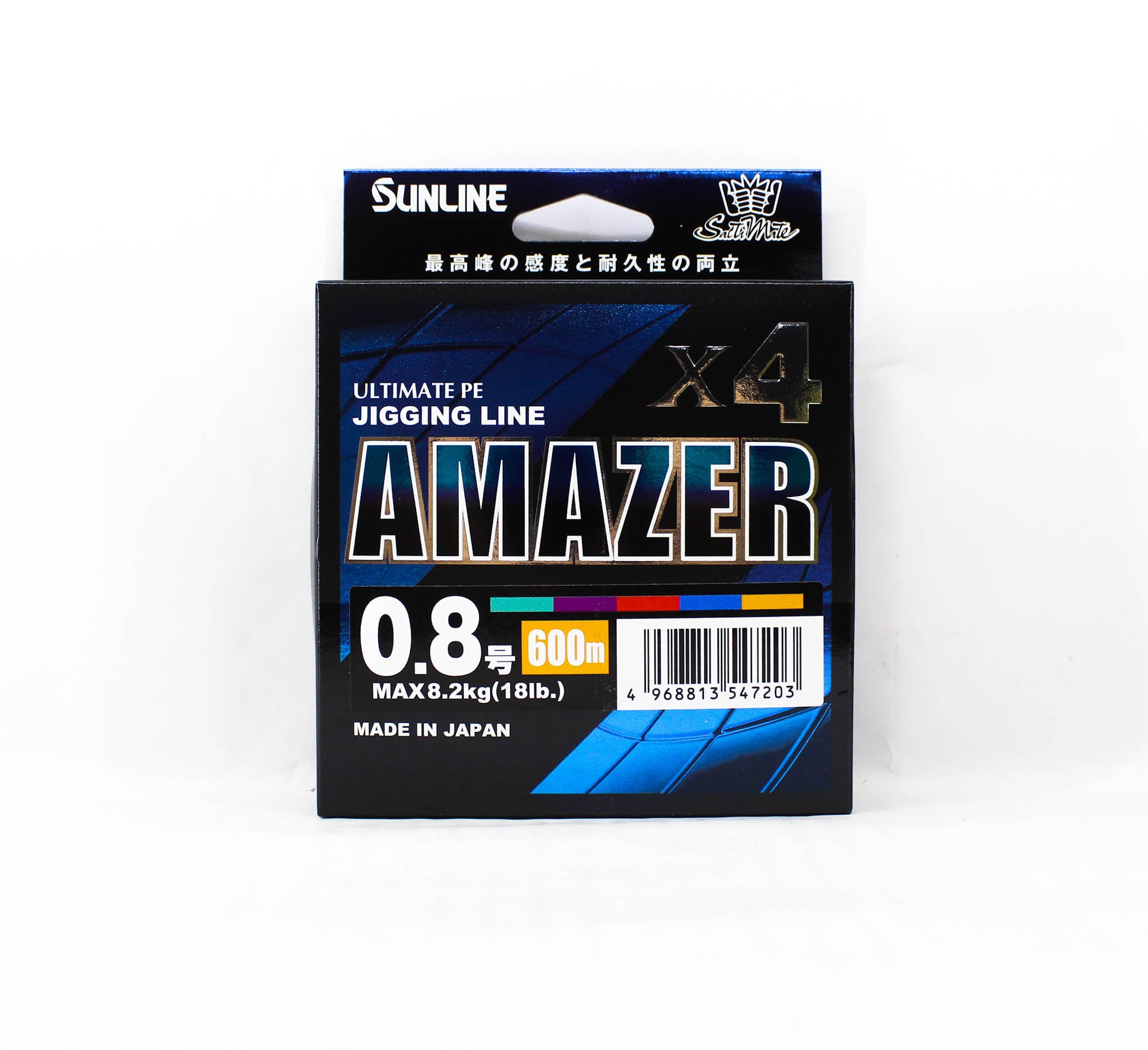 Sunline P.E Line Amazer X4 HG Jigging 600M P.E 0.8 18lb Multi (7203)