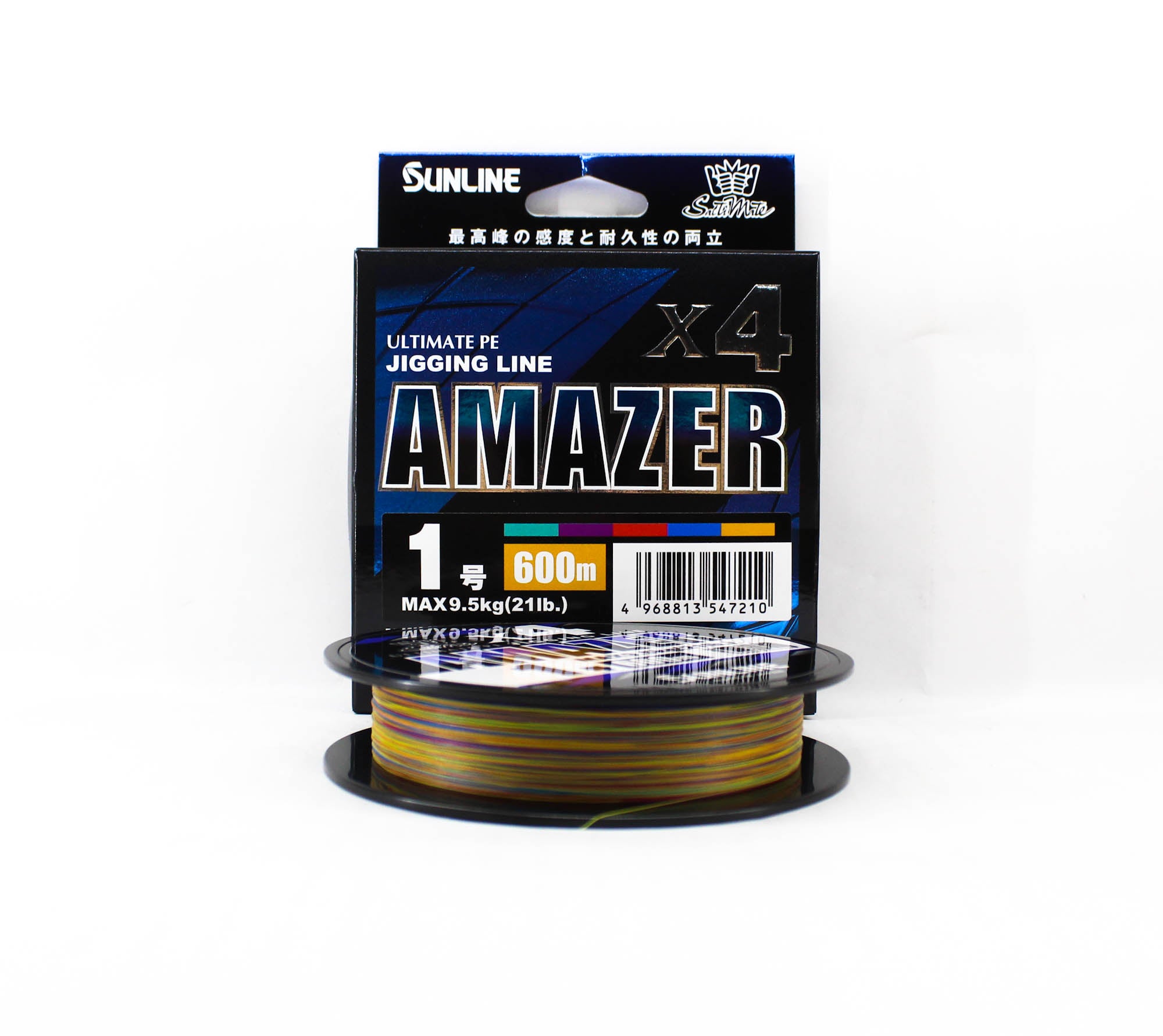 Sunline P.E Line Amazer X4 HG Jigging 600M P.E 1 21lb Multi (7210)