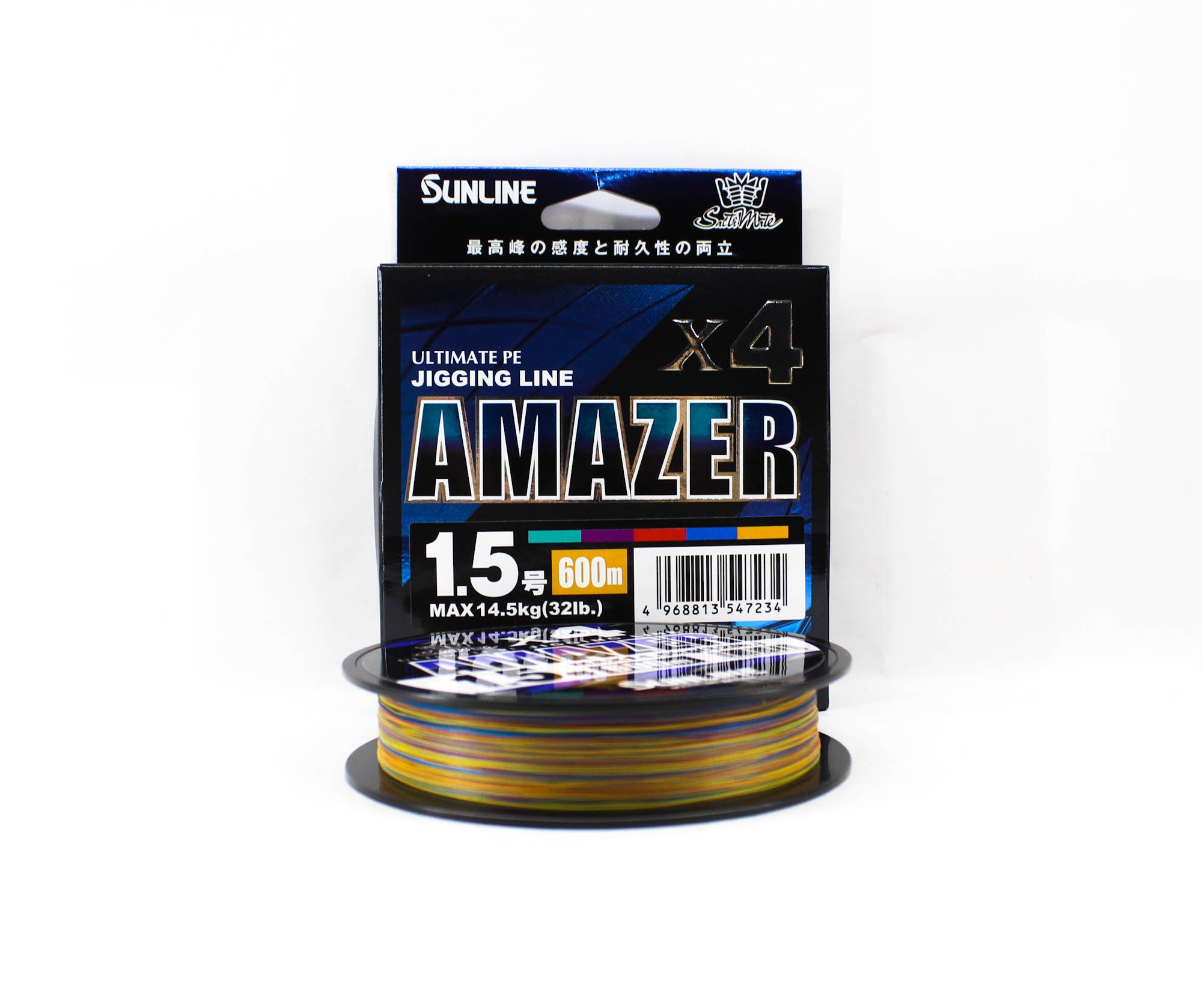 Sunline P.E Line Amazer X4 HG Jigging 600M P.E 1.5 32lb Multi (7234)