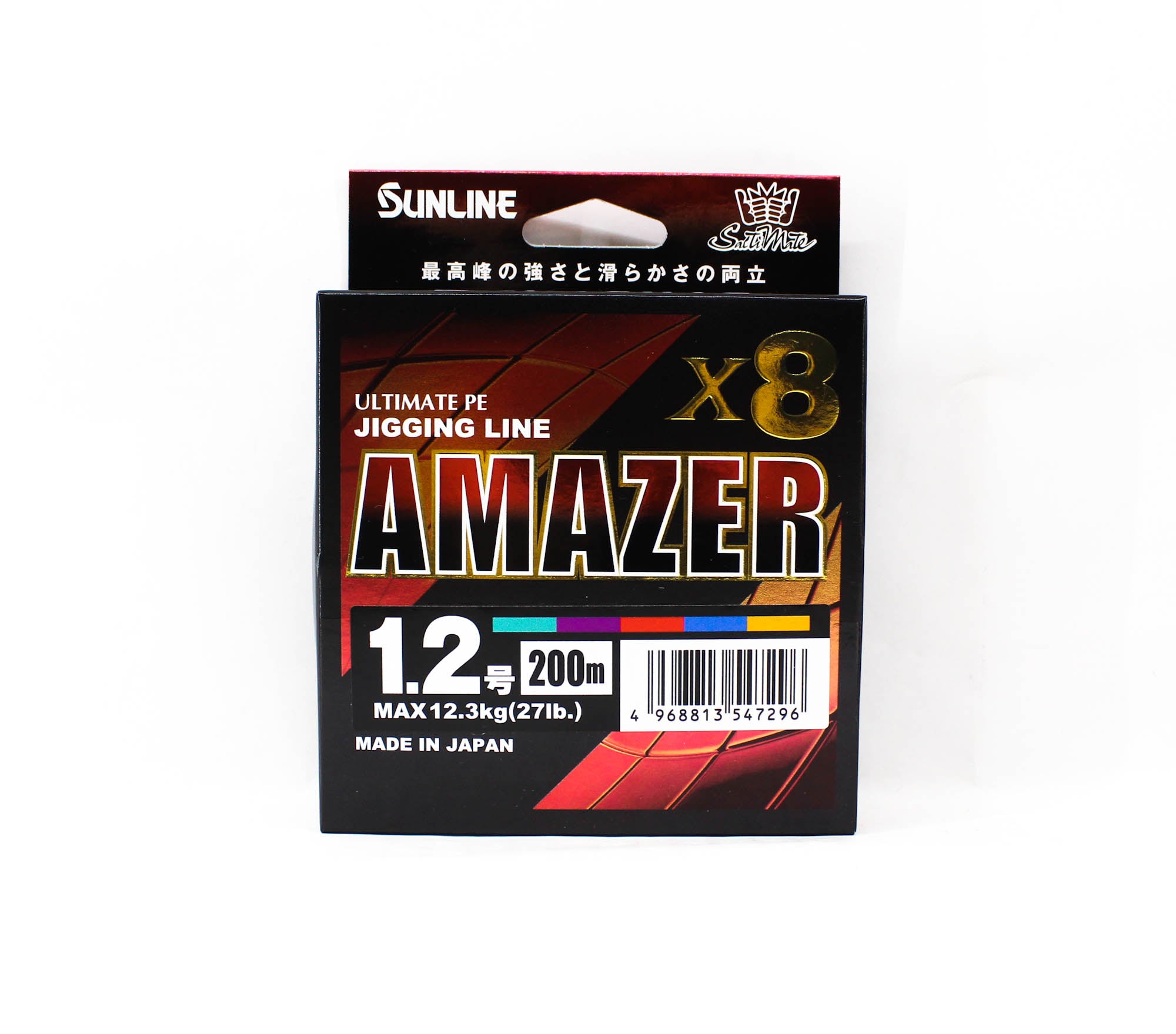 Sunline P.E Line Amazer X8 HG Jigging 200M P.E 1.2 27lb Multi (7296)